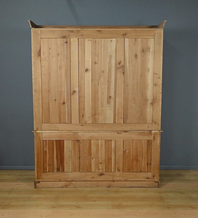 photo vinterior Two Part Bookcase In Light Cherry Wood, Louis Philippe Style – 20th Century