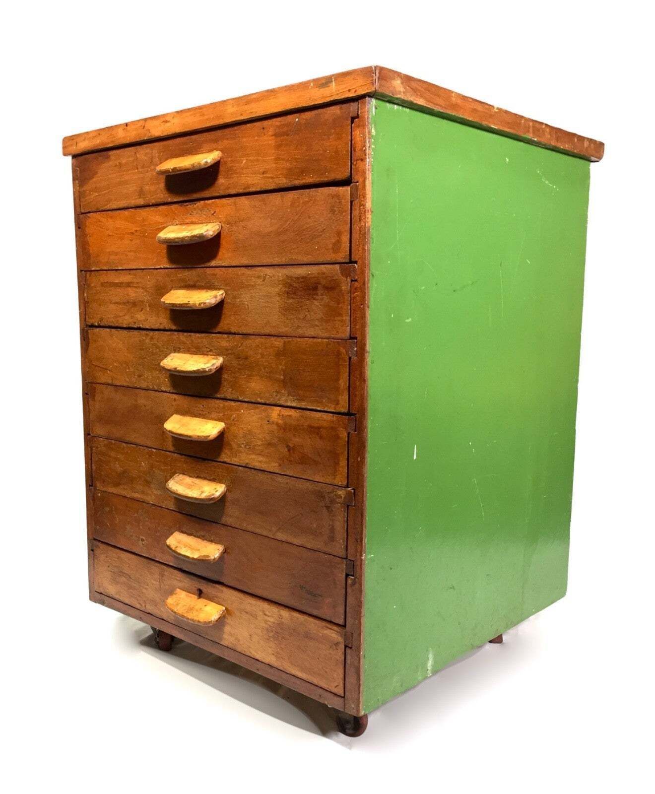 Antique Industrial Wooden Filling Cabinet / Storage Drawers Cabinet C.1930 photo 299.0