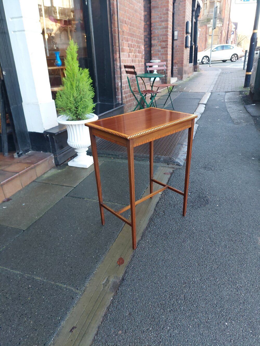 Edwardian Inlaid Mahogany Occasional Table photo for sale
