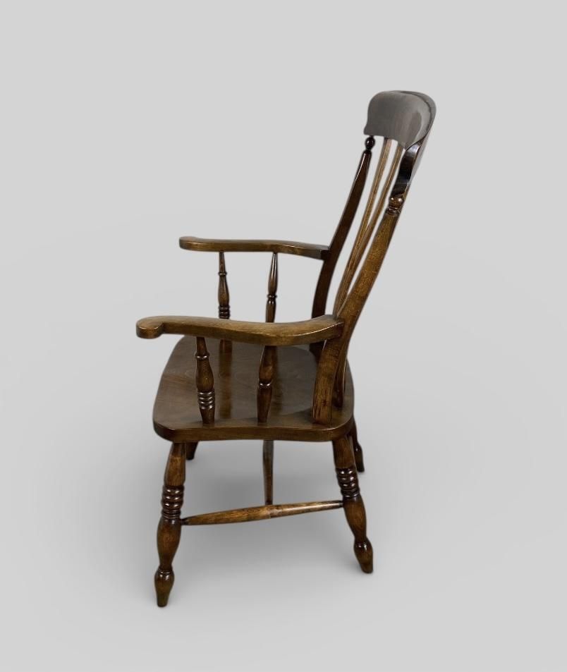 Antique Late Victorian High Back Windsor Armchair (C.1890) photo vintage