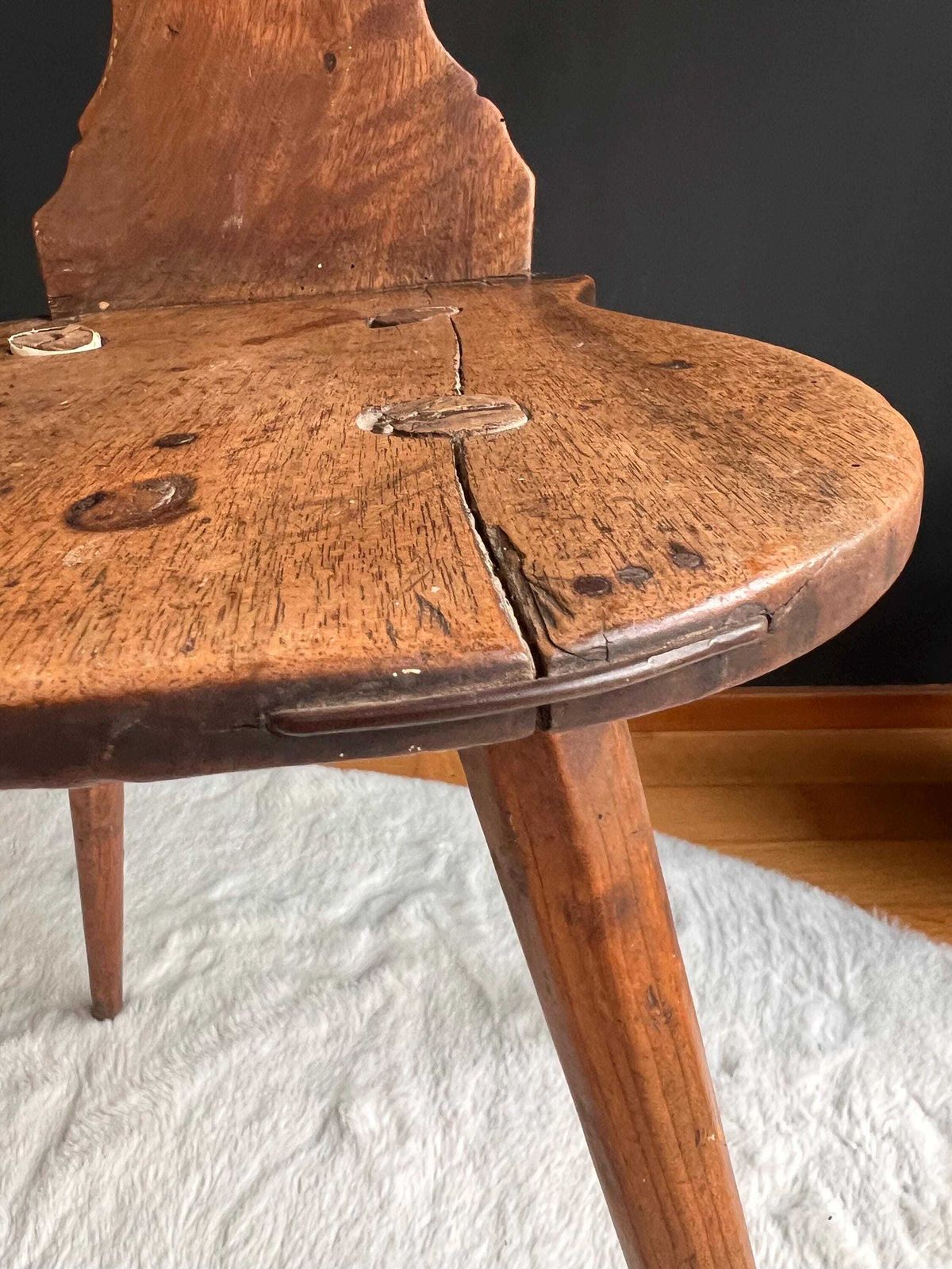 Antique Swiss Folk Art Chair: Wabi Sabi Furniture photo buy