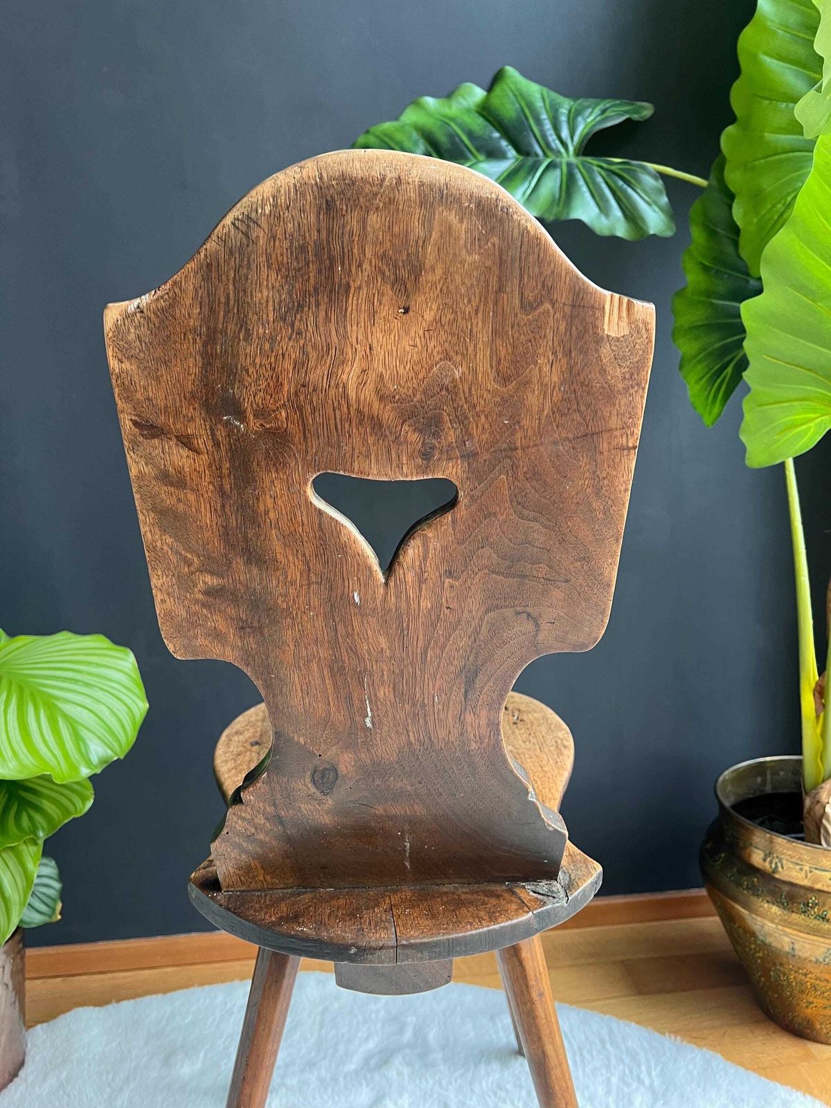 Antique Swiss Folk Art Chair: Wabi Sabi Furniture photo vintage