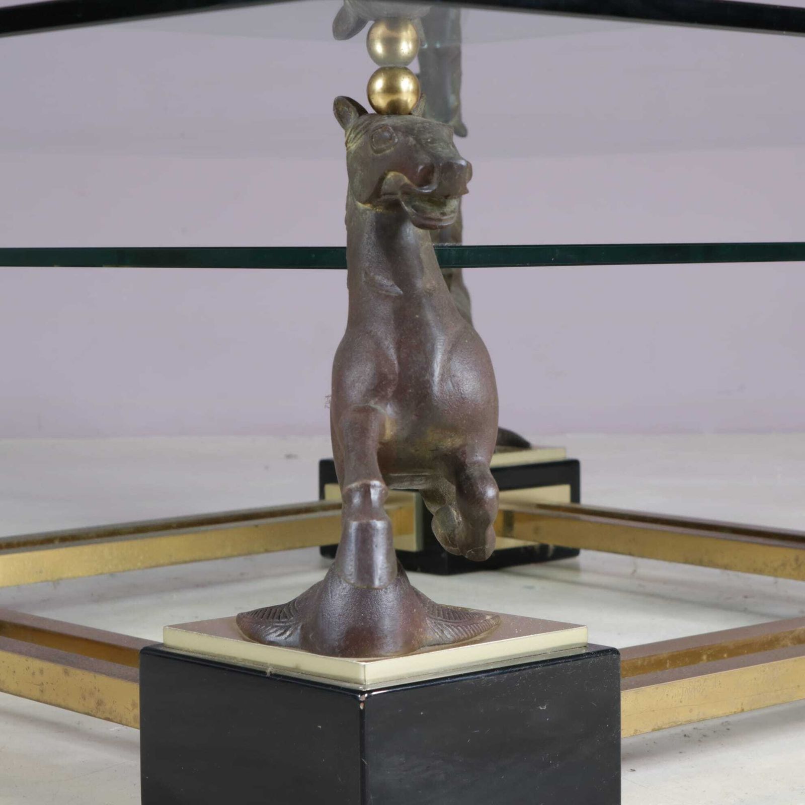 1970s “Flying Horse Of Gansu” Coffee Table By Maison Charles, France photo 2286.0