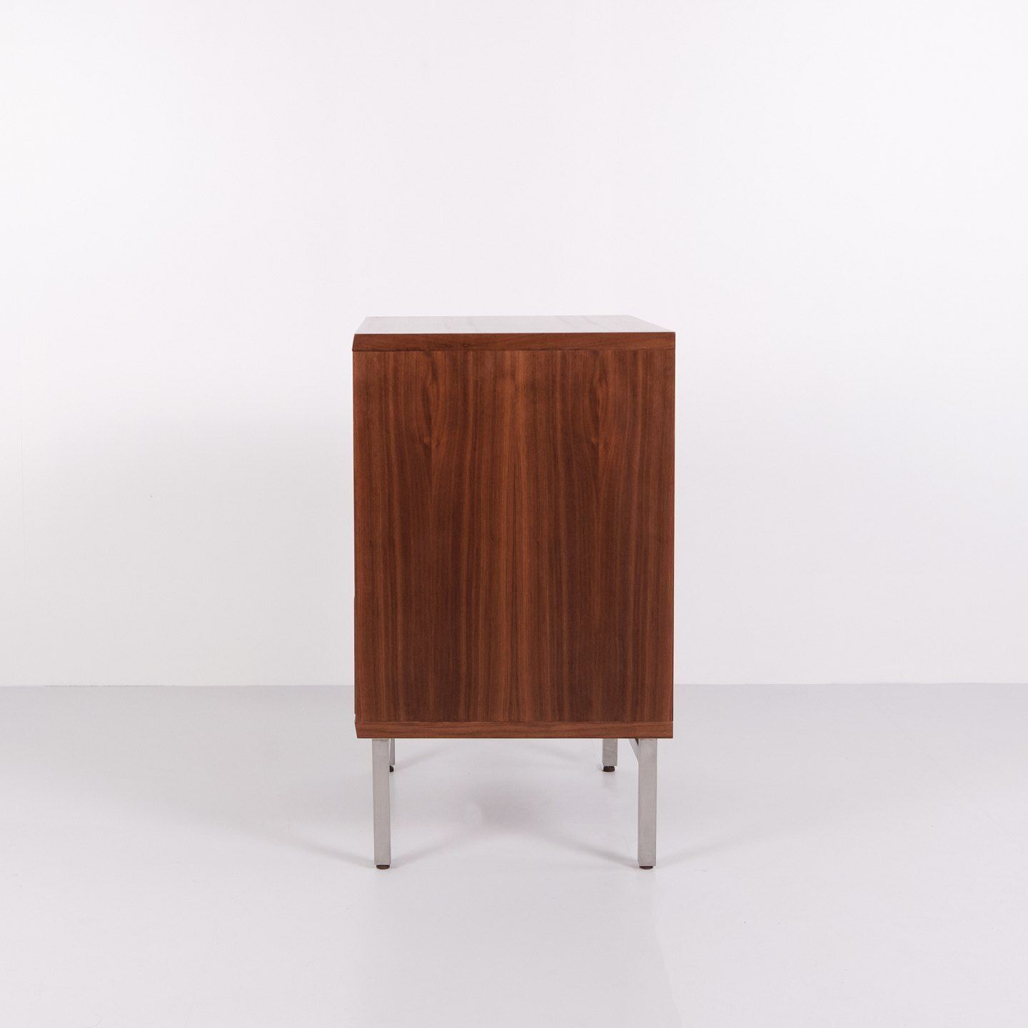 Chest Of Drawers With 3 Drawers – Walnut – Metal Legs – Skovby Furniture Factory photo for sale