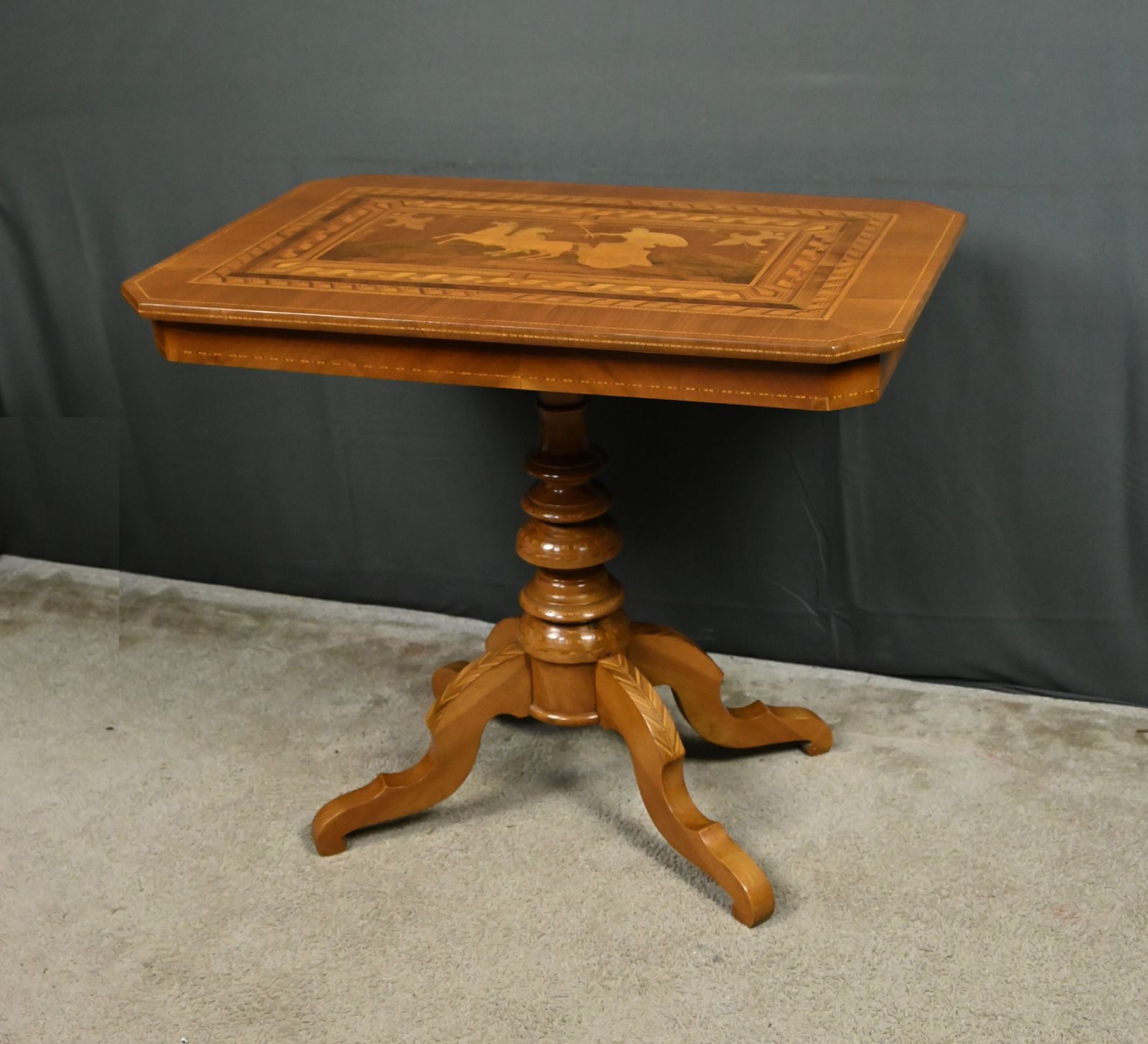 Cherry And Walnut Coffee Table, Restoration Style – Late 19th Century photo for sale