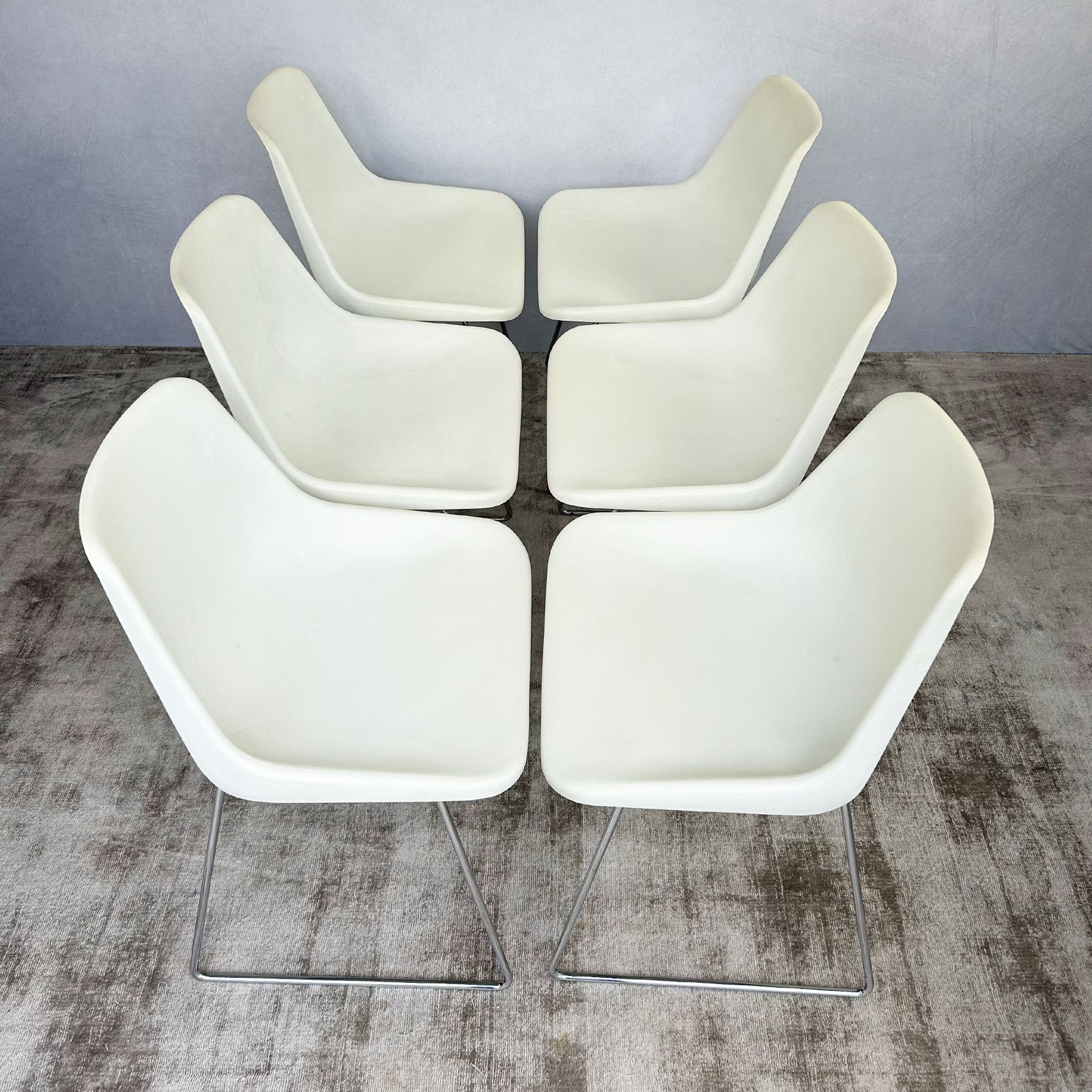 Robin Day Polypropylene Chairs With Chrome Sled Bases For Hille (Set Of Six) photo furniture