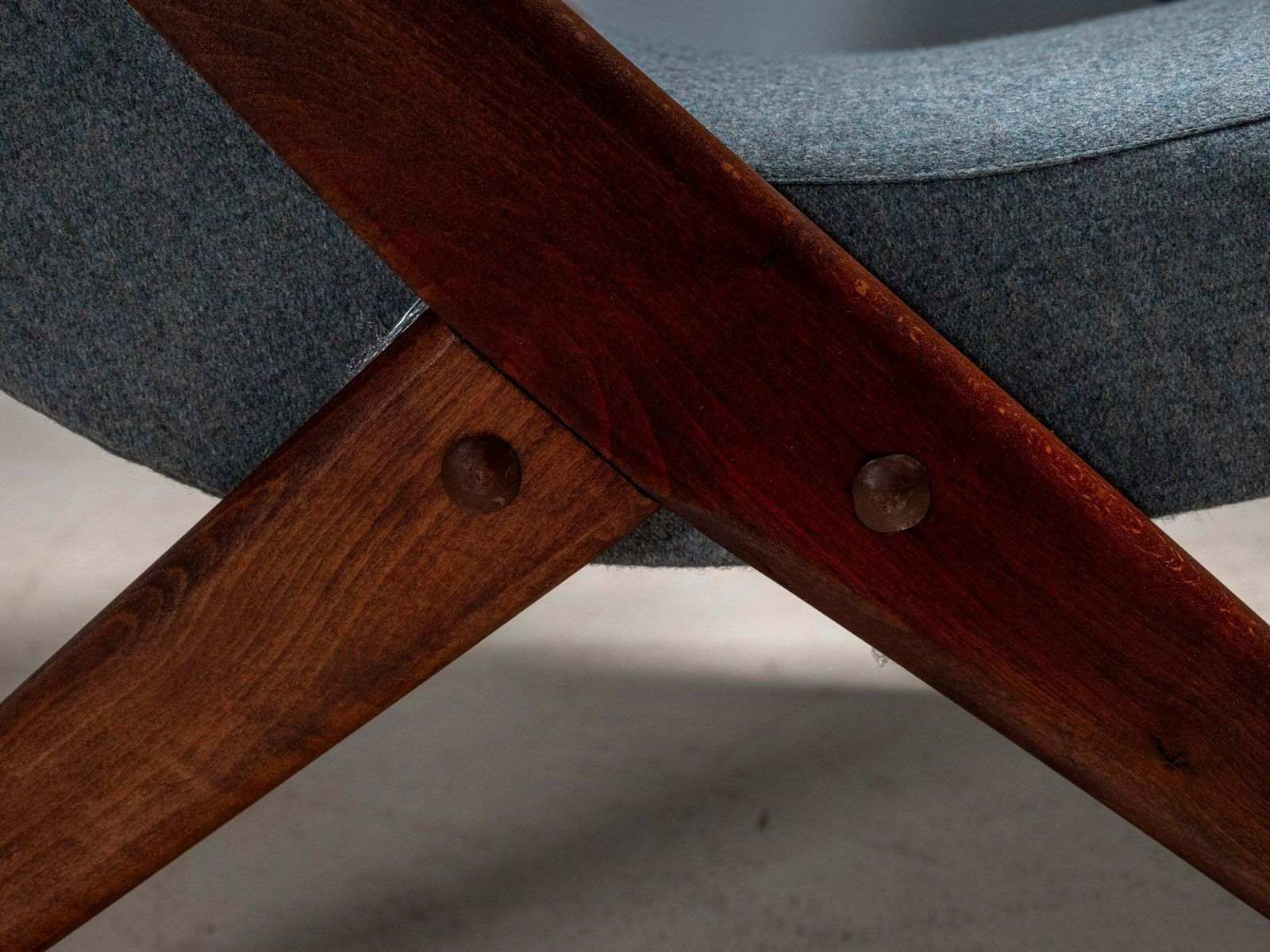 Mid Century Modern Lounge Chair, Fully Restored Armchair, 1950s–1960s photo vintage