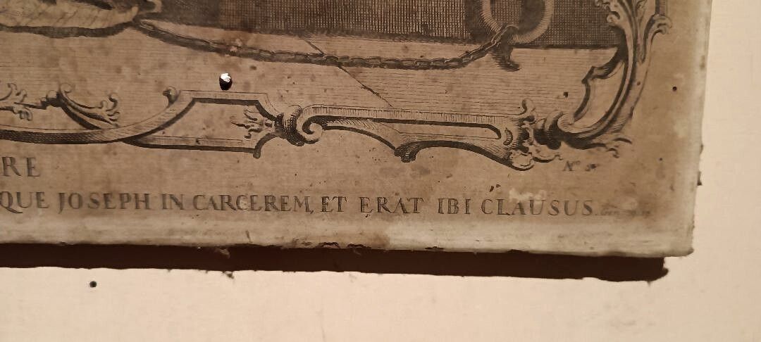 Antique Engraving Giovanni Volpato   'Joseph In Carcere', 1768 photo vintage