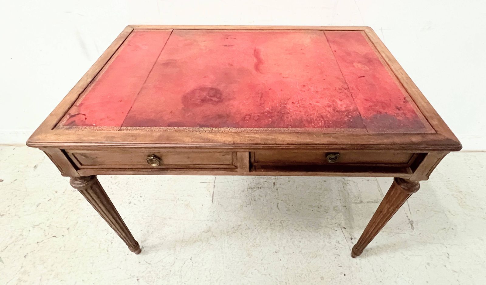 Louis XVI Style Desk In Stained Beech, 20th Century. photo Furniture