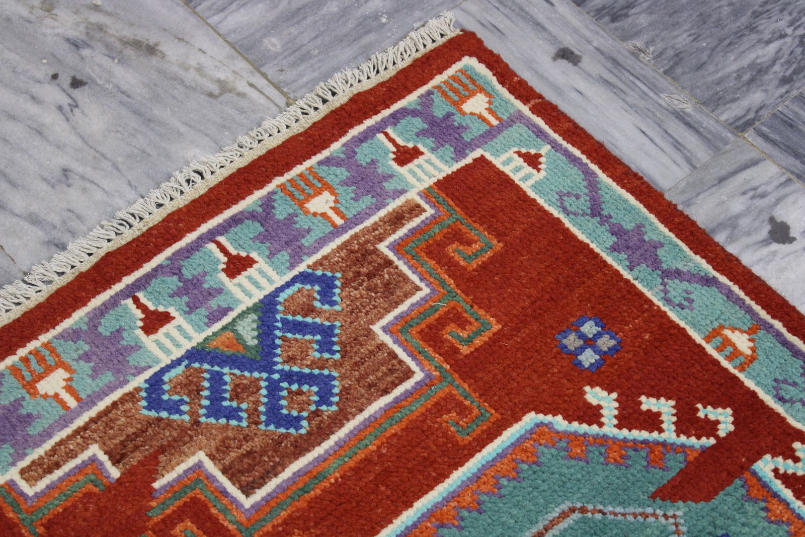 photo for sale 2x10 Turkish Handmade Geometric Tribal Runner Rug