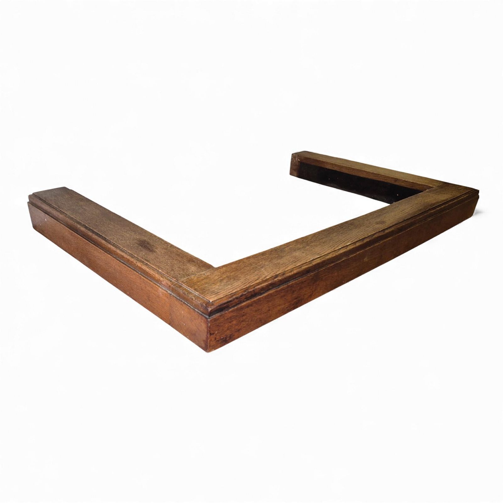 95.0 Vintage Oak Fire Fender – Metal Lined Hearth Surround – Traditional Fireplace Fender – 89cm Wide photo