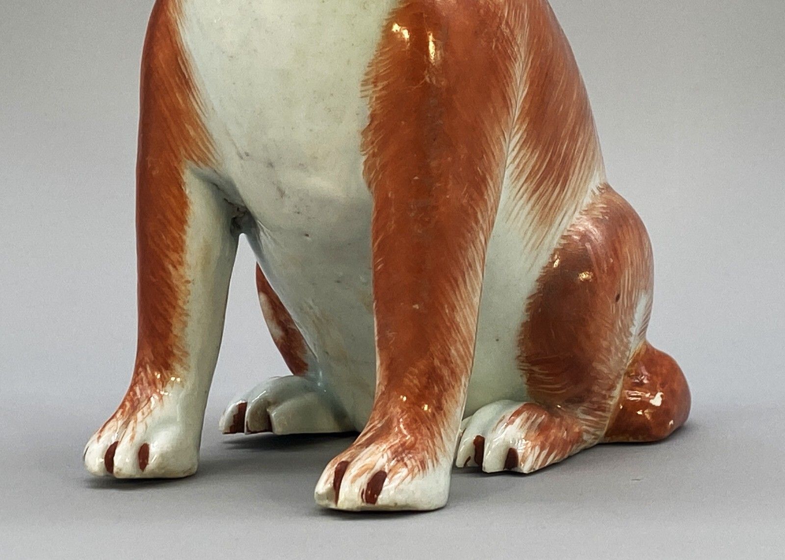 Art Exceptionally Rare 18thc Qianlong Period Chinese Porcelain Dog Statue Figurine photo