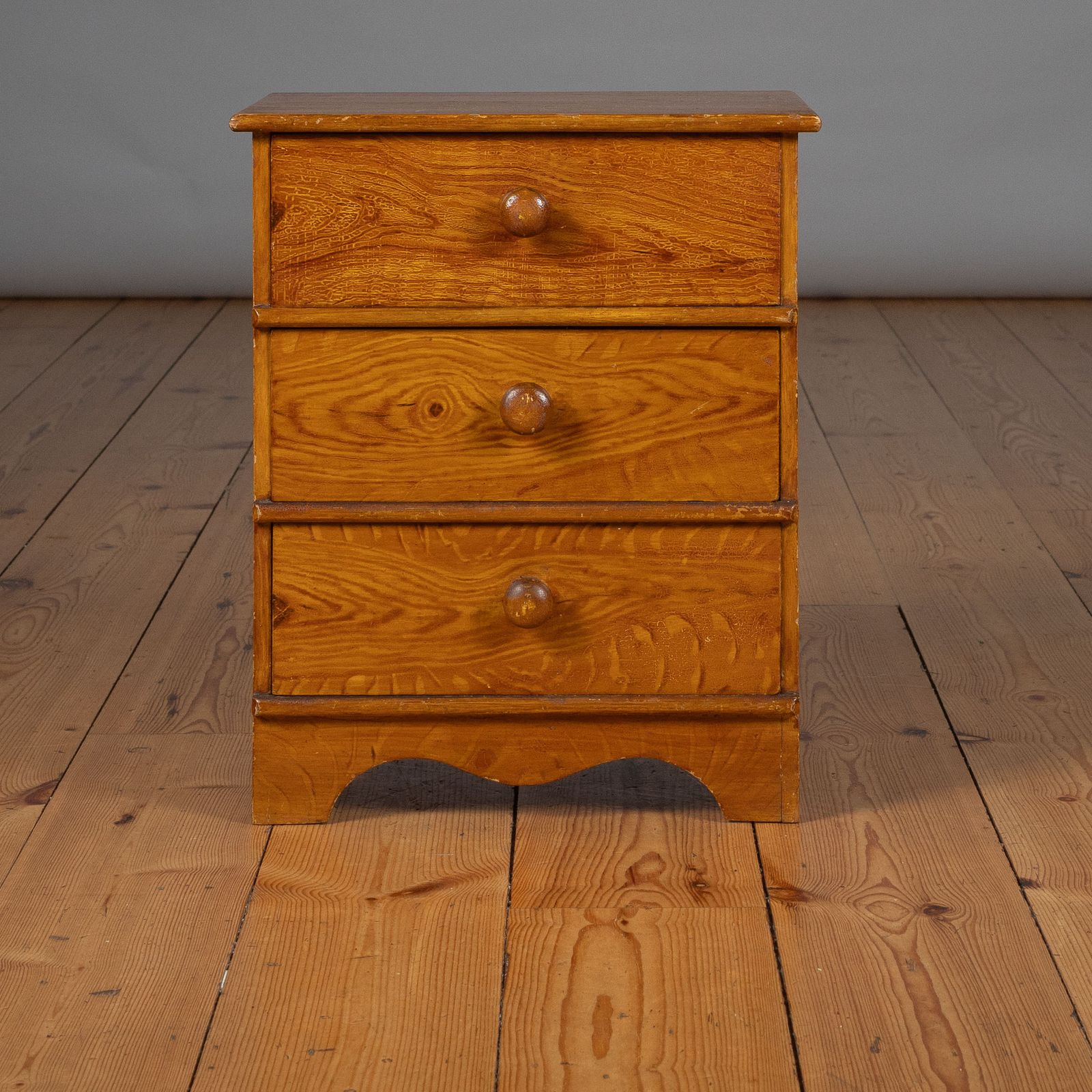 Small 19th Century English Simulated Painted Wood Chest Of Drawers