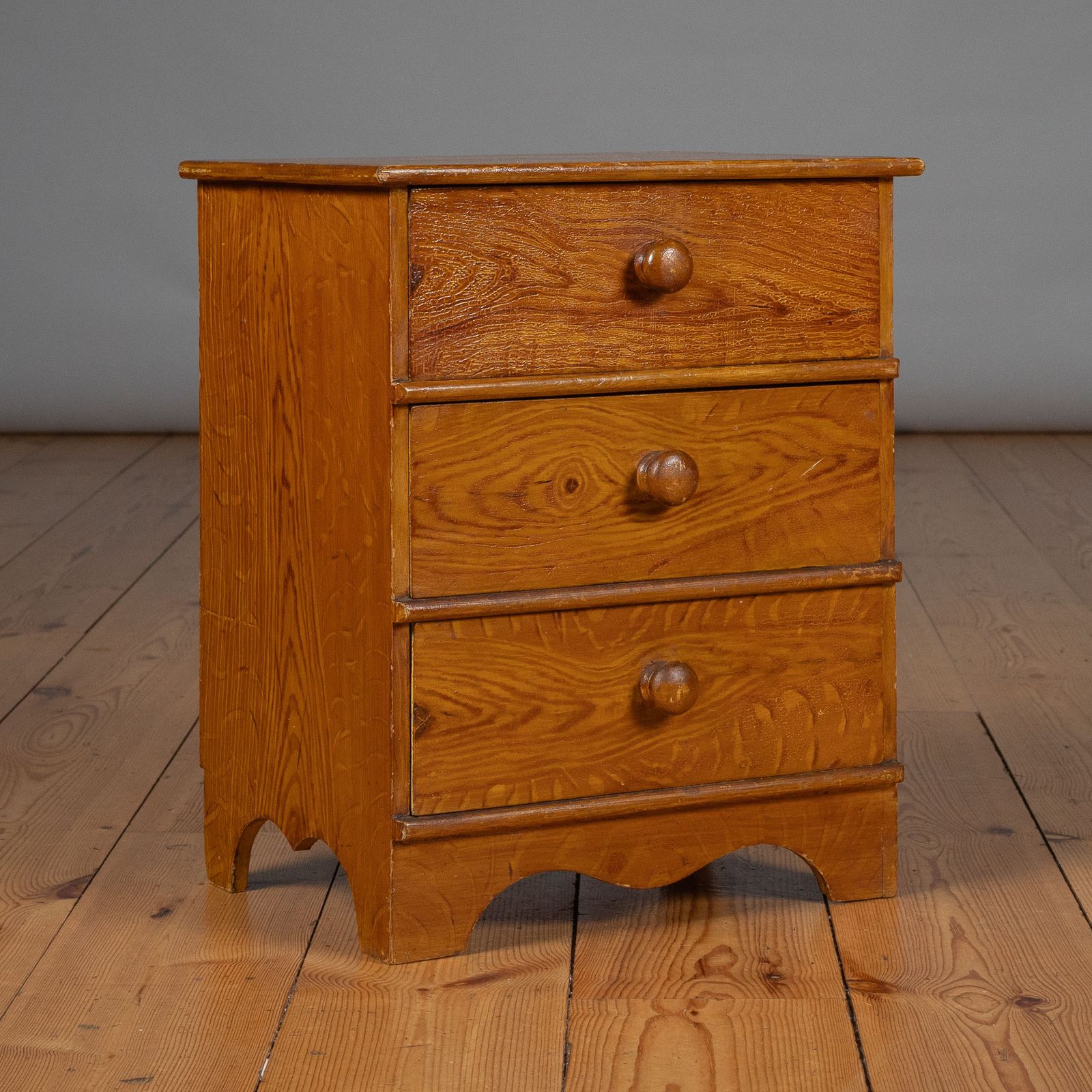 Small 19th Century English Simulated Painted Wood Chest Of Drawers photo furniture