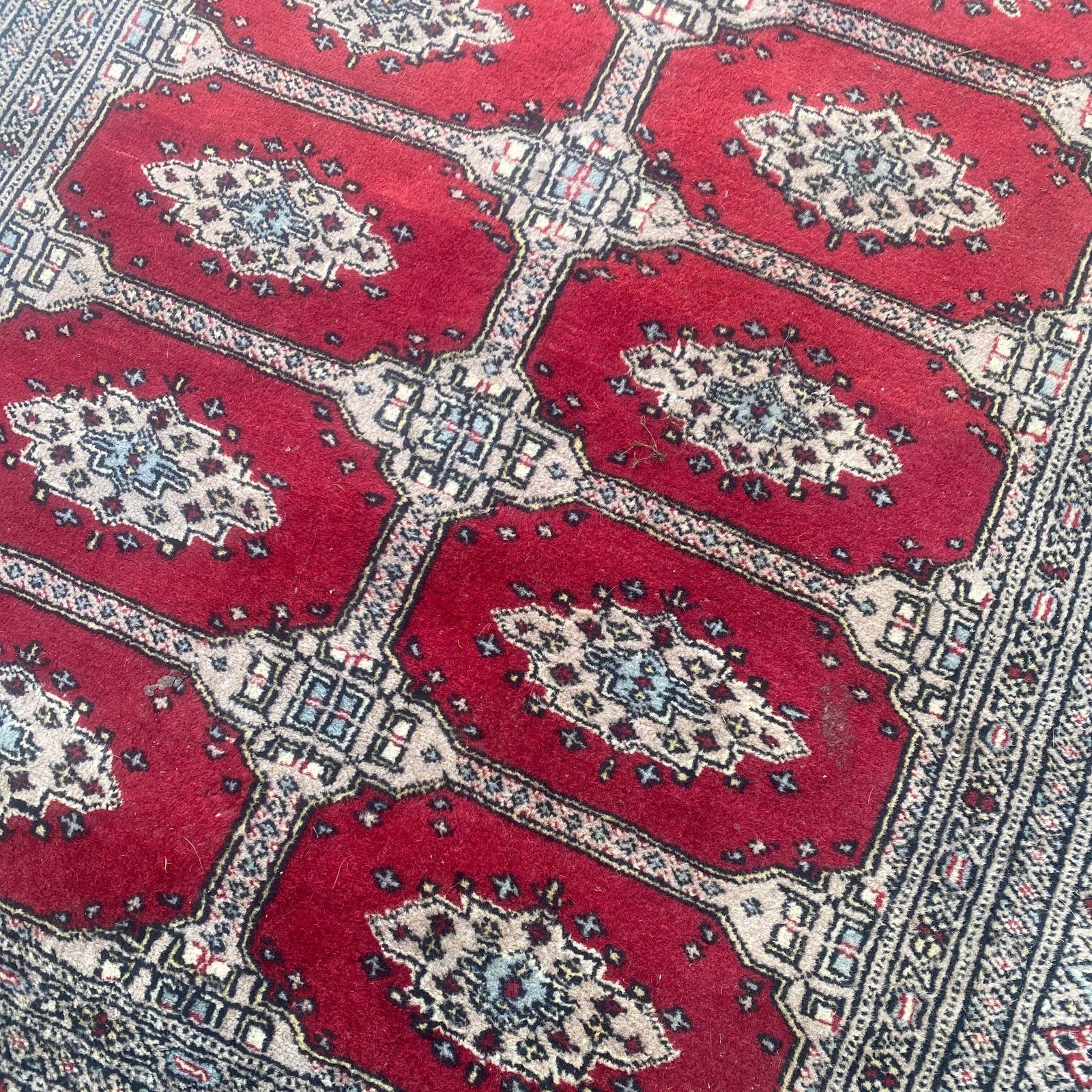 Hand Knotted Bokhara Wool Rug 125 X 165 photo Textiles