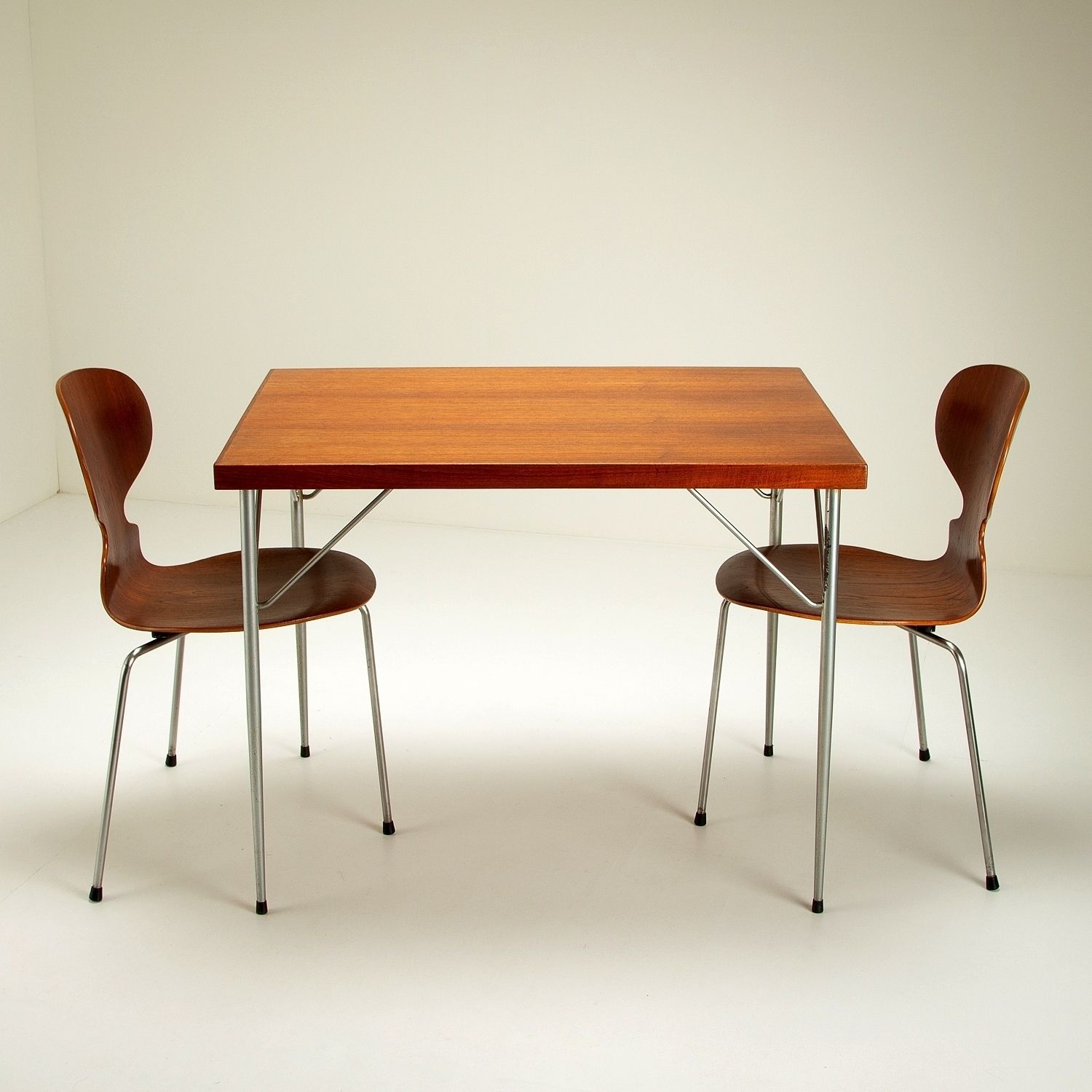 photo for sale Teak And Chrome Desk After Arne Jacobsen, Denmark, 1950s