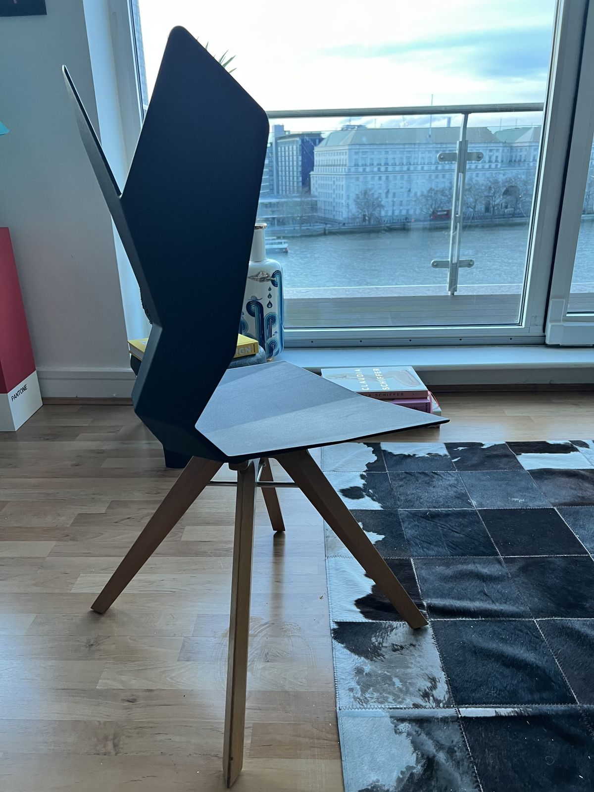 Pair Of Tom Dixon Y Chairs – Black – Contemporary Designer Dining Chair photo Furniture