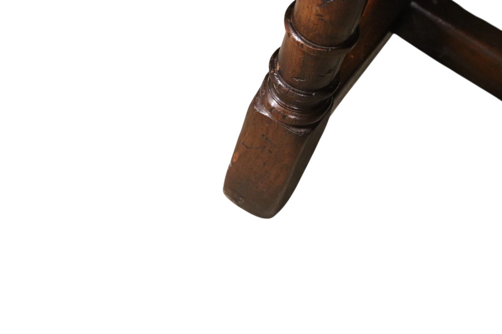 Furniture Early 20th Century Carved Oak Hall Table Bobbin Turned Tudor Style Antique Table photo