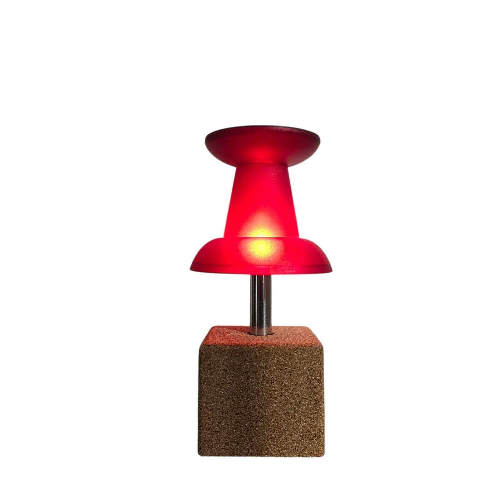 Delightful Vintage Pop Art Lamp Pushpin. Plastic/Cork. Justin Cheung For Visual Gramn. photo buy