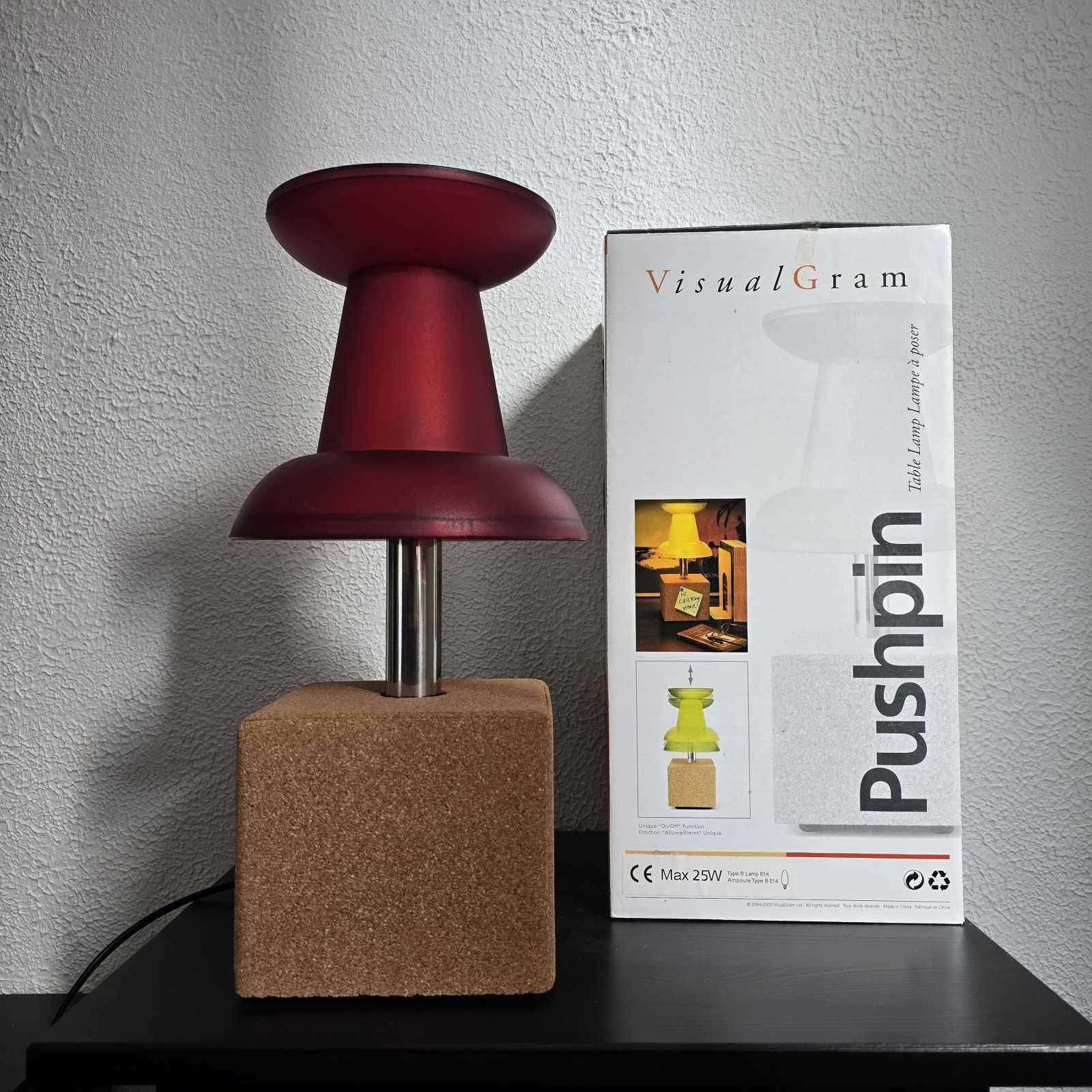 photo for sale Delightful Vintage Pop Art Lamp Pushpin. Plastic/Cork. Justin Cheung For Visual Gramn.