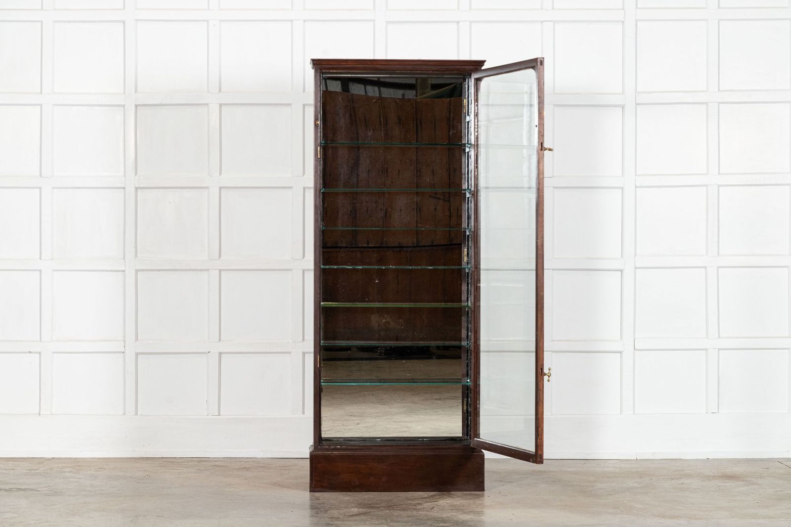 English 19thc Mahogany Glazed Chemist Cabinet photo furniture