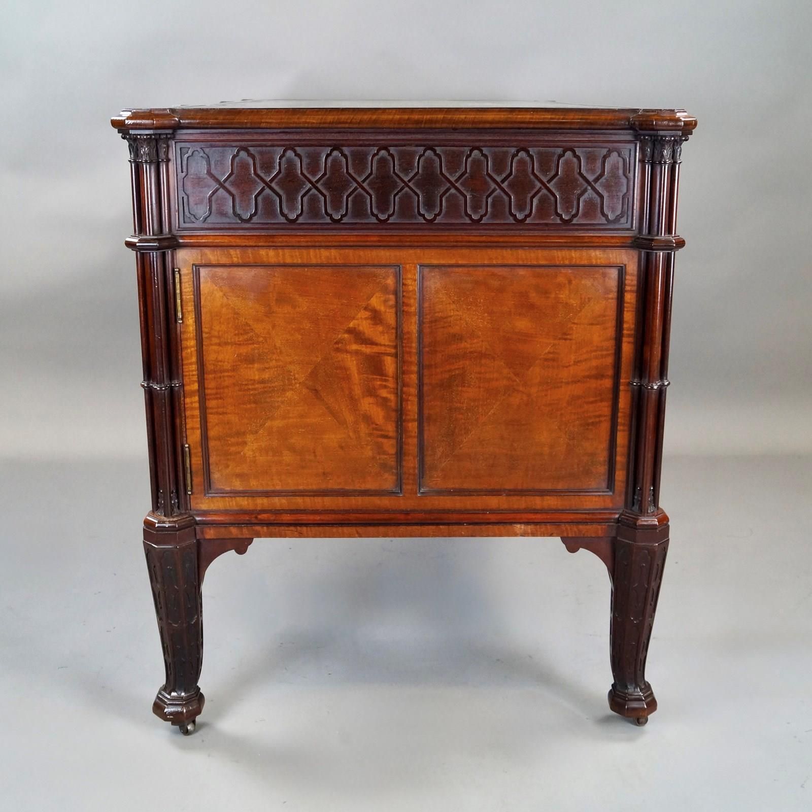 A Superb Chippendale Design Mahogany Gothic Revival Desk photo buy