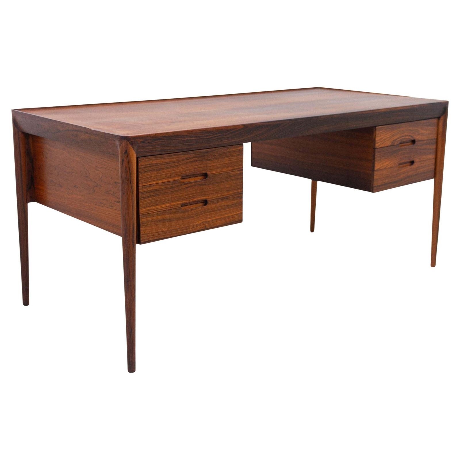 Vintage Danish Rosewood Desk By Erik Riisager Hansen, 1950s.