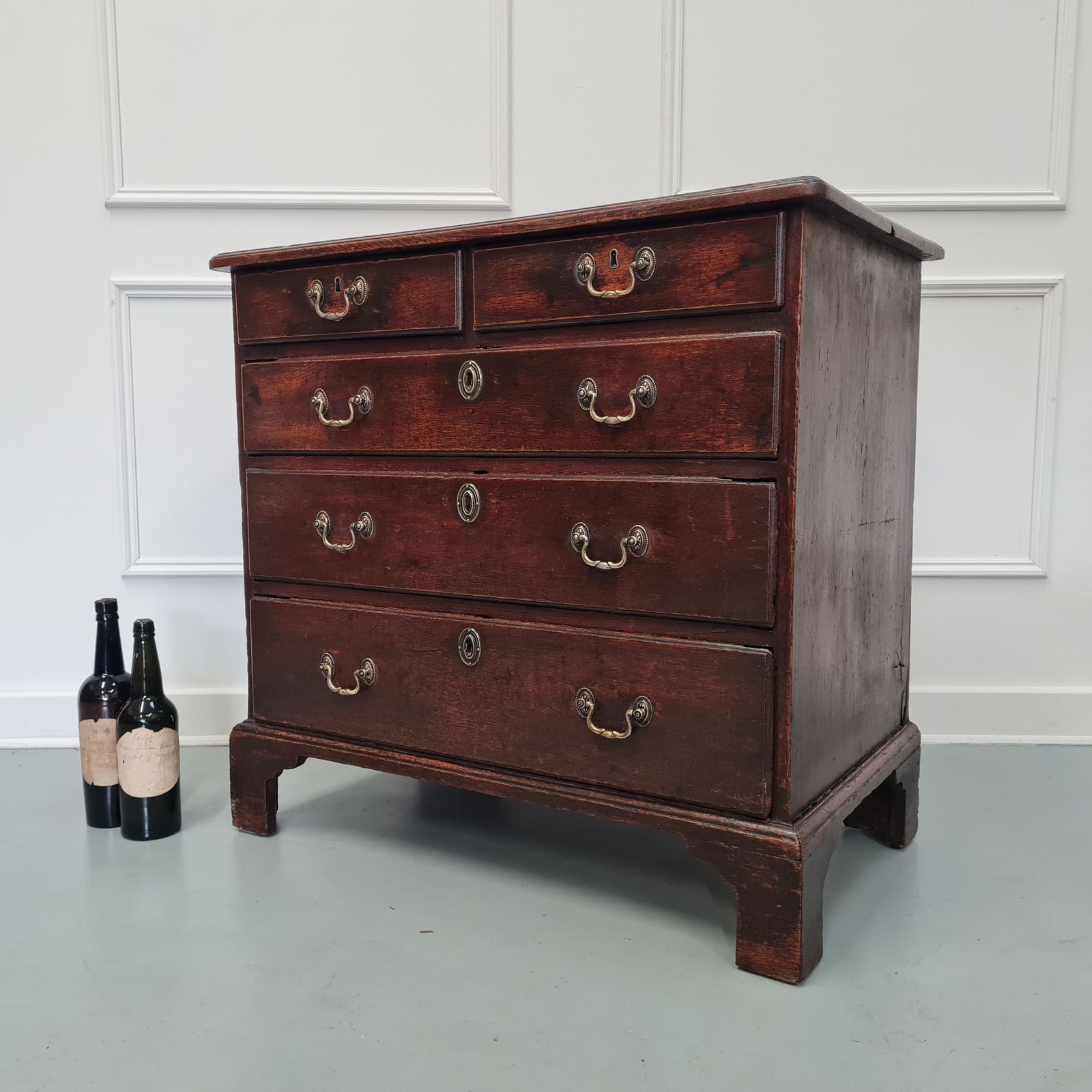 Rare Small Oak Georgian Chest Of Drawers C1760 Free Delivery Eng/Wales photo Furniture