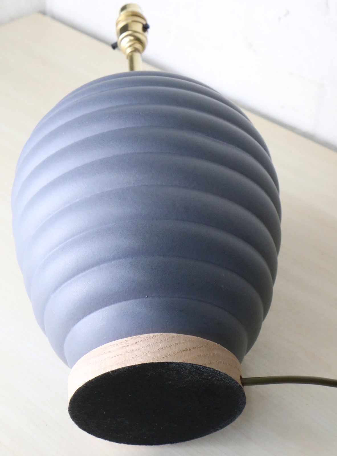 Table Lamp Studio Vintage Ceramic Art Deco Beehive Lamp Mid 20th Vgc photo vintage