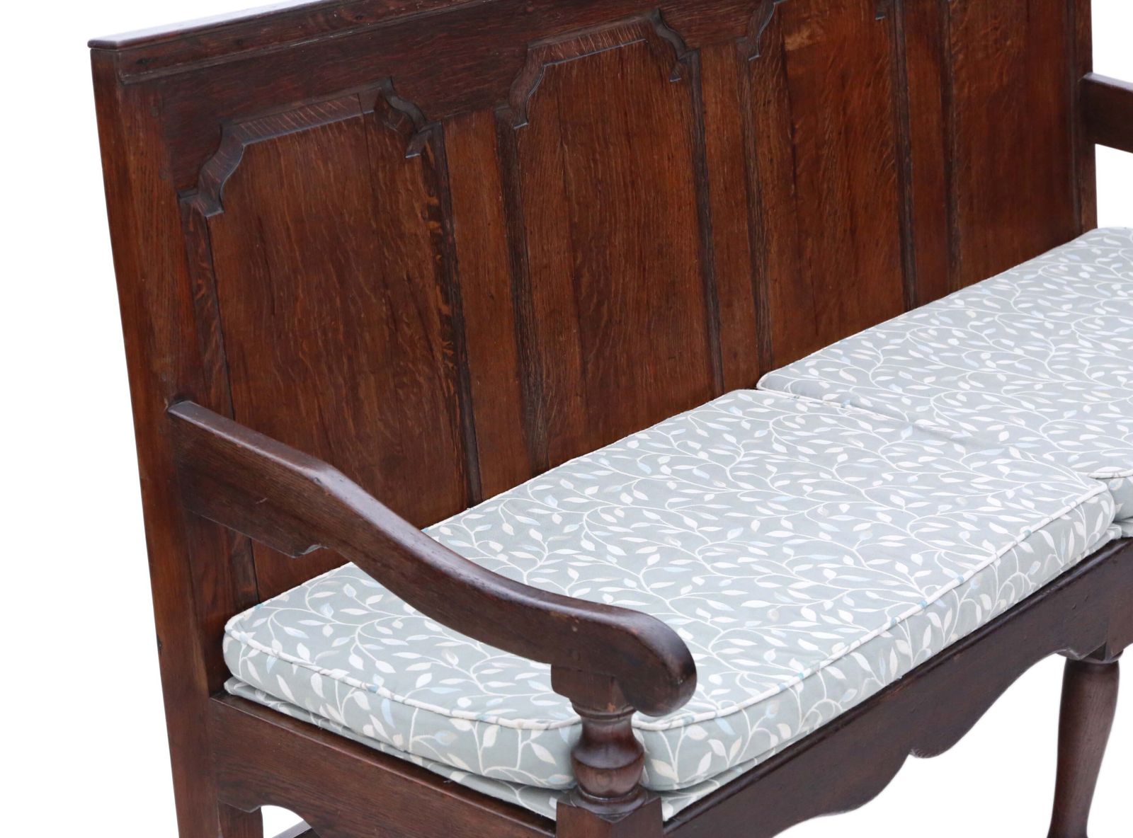 Antique C.1790 Georgian Oak Settle Bench Seat – Elegant 18th Century Furniture photo Furniture
