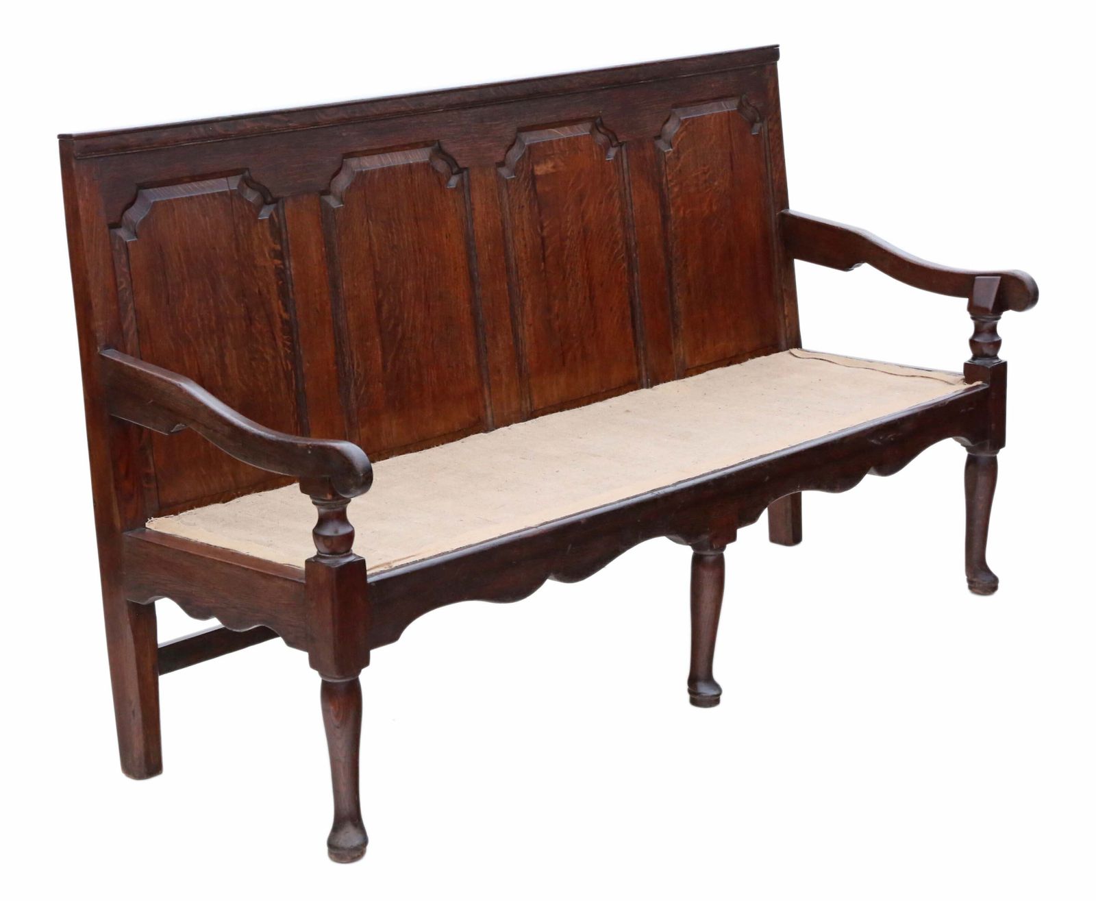 Antique C.1790 Georgian Oak Settle Bench Seat – Elegant 18th Century Furniture photo buy