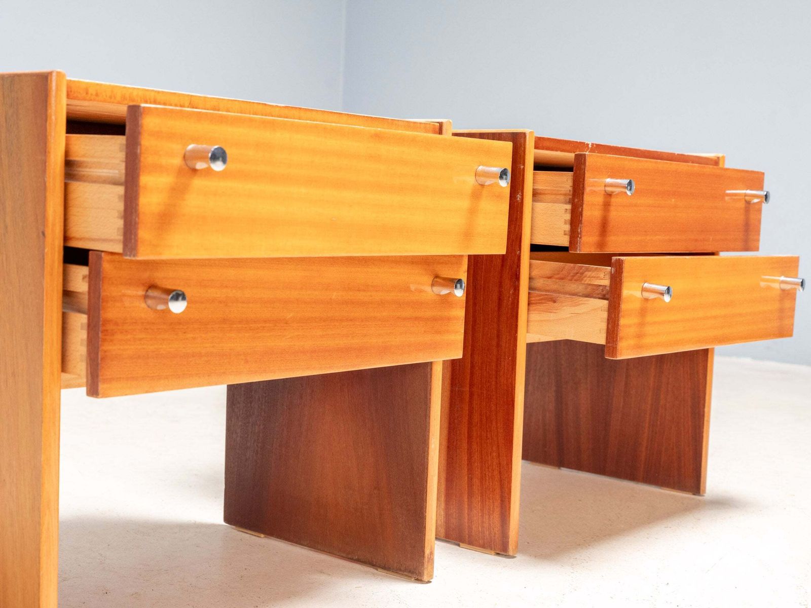 Pair Of Mid Century Bedside Tables Femina, Czechoslovakia 1960s