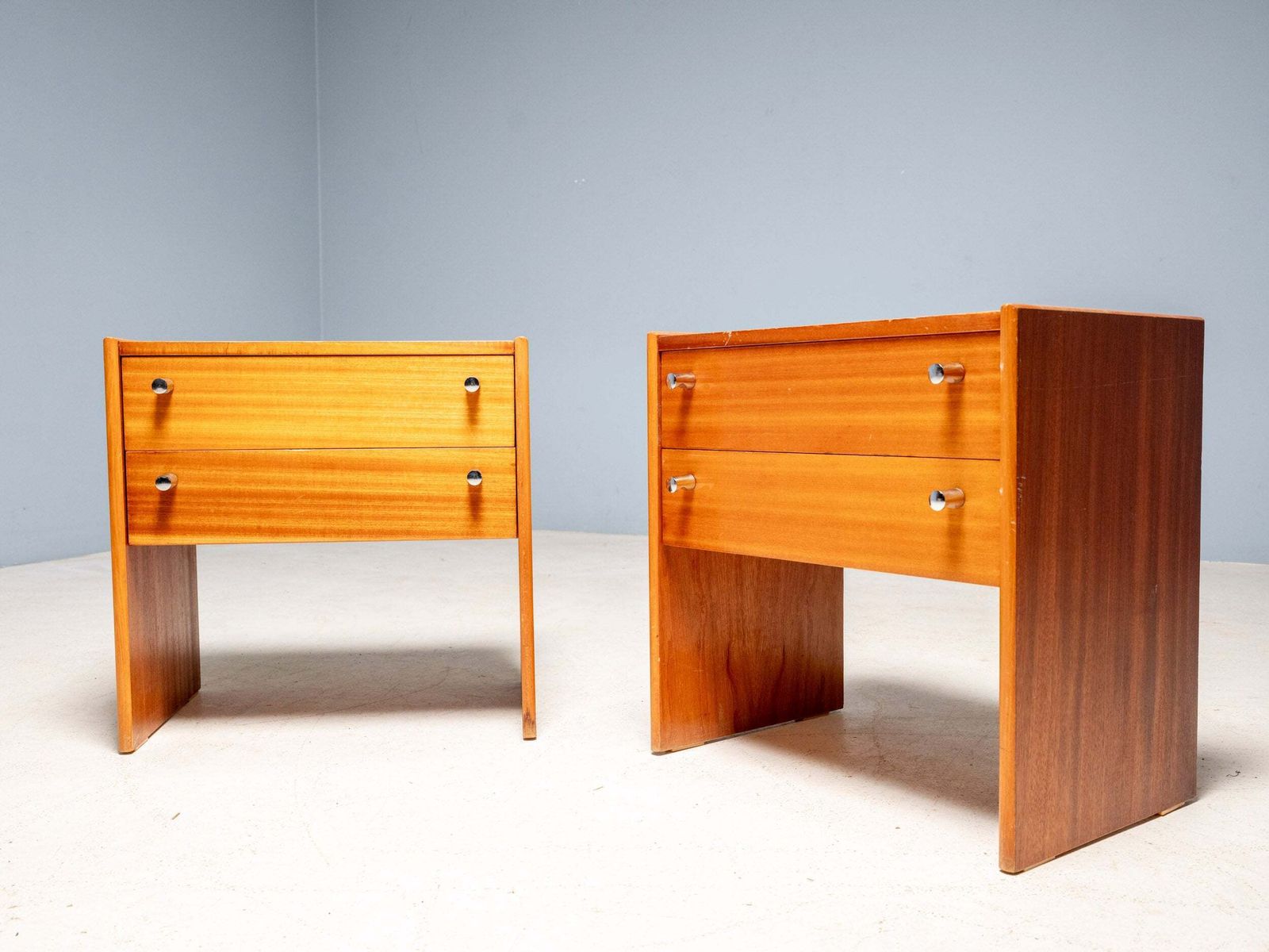 Pair Of Mid Century Bedside Tables Femina, Czechoslovakia 1960s photo furniture