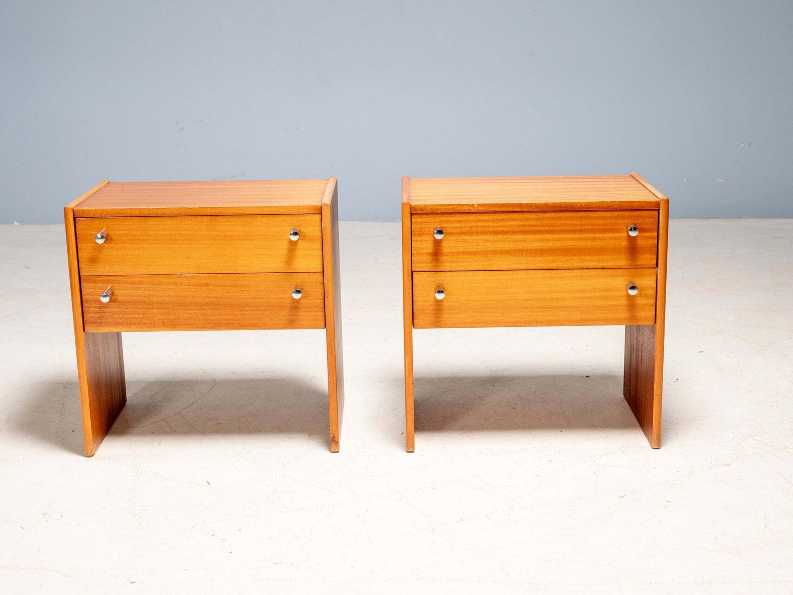 Pair Of Mid Century Bedside Tables Femina, Czechoslovakia 1960s photo for sale