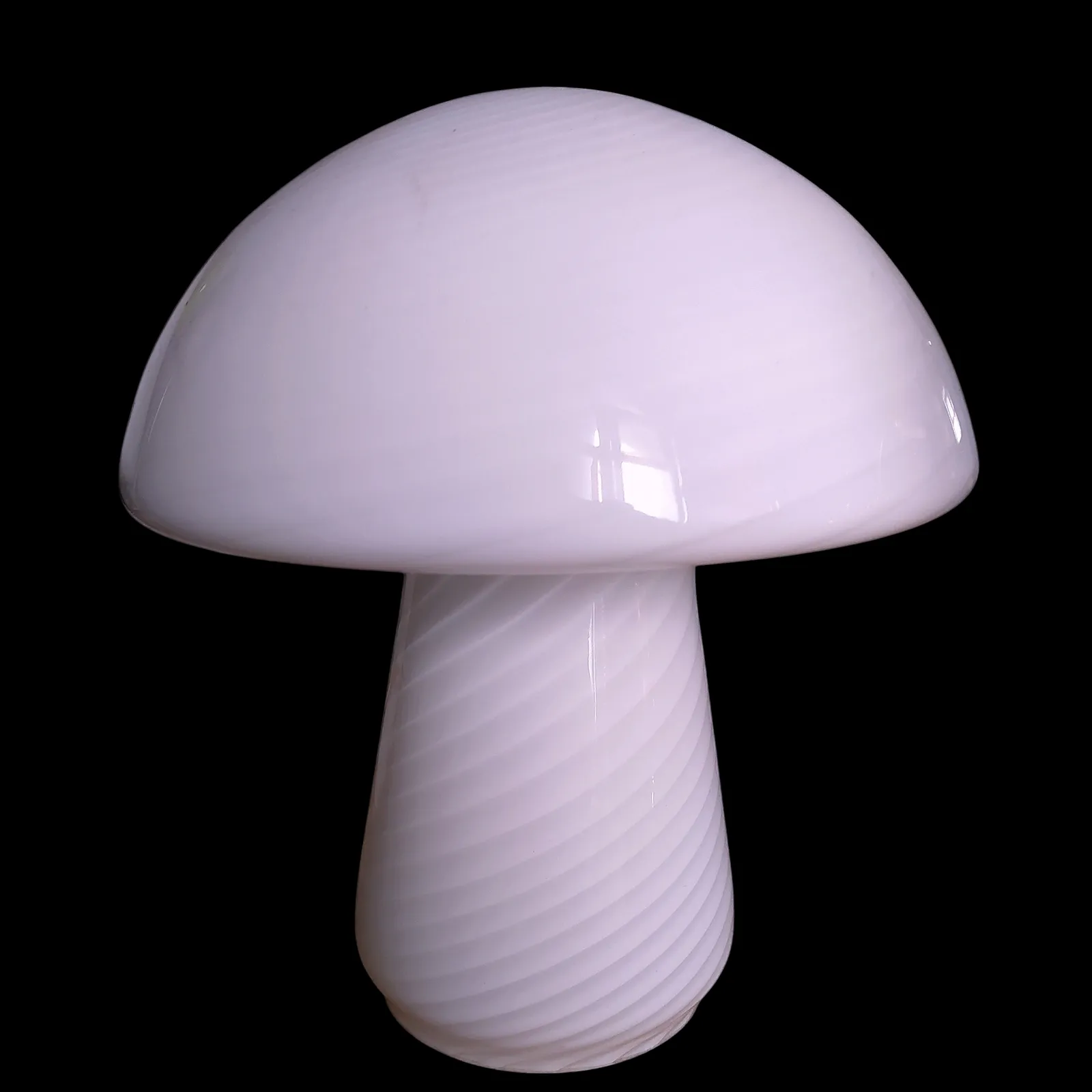 Mid Century Murano Blown Glass Mushroom Lamps.Pair