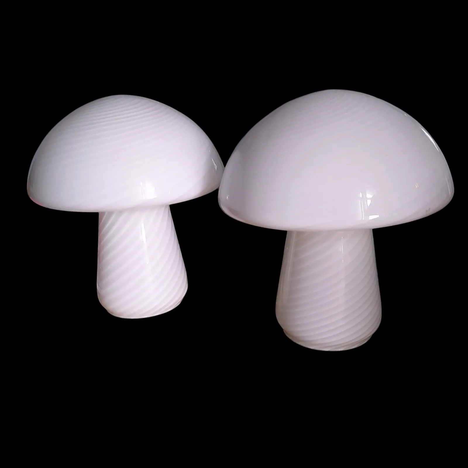 Mid Century Murano Blown Glass Mushroom Lamps.Pair photo buy