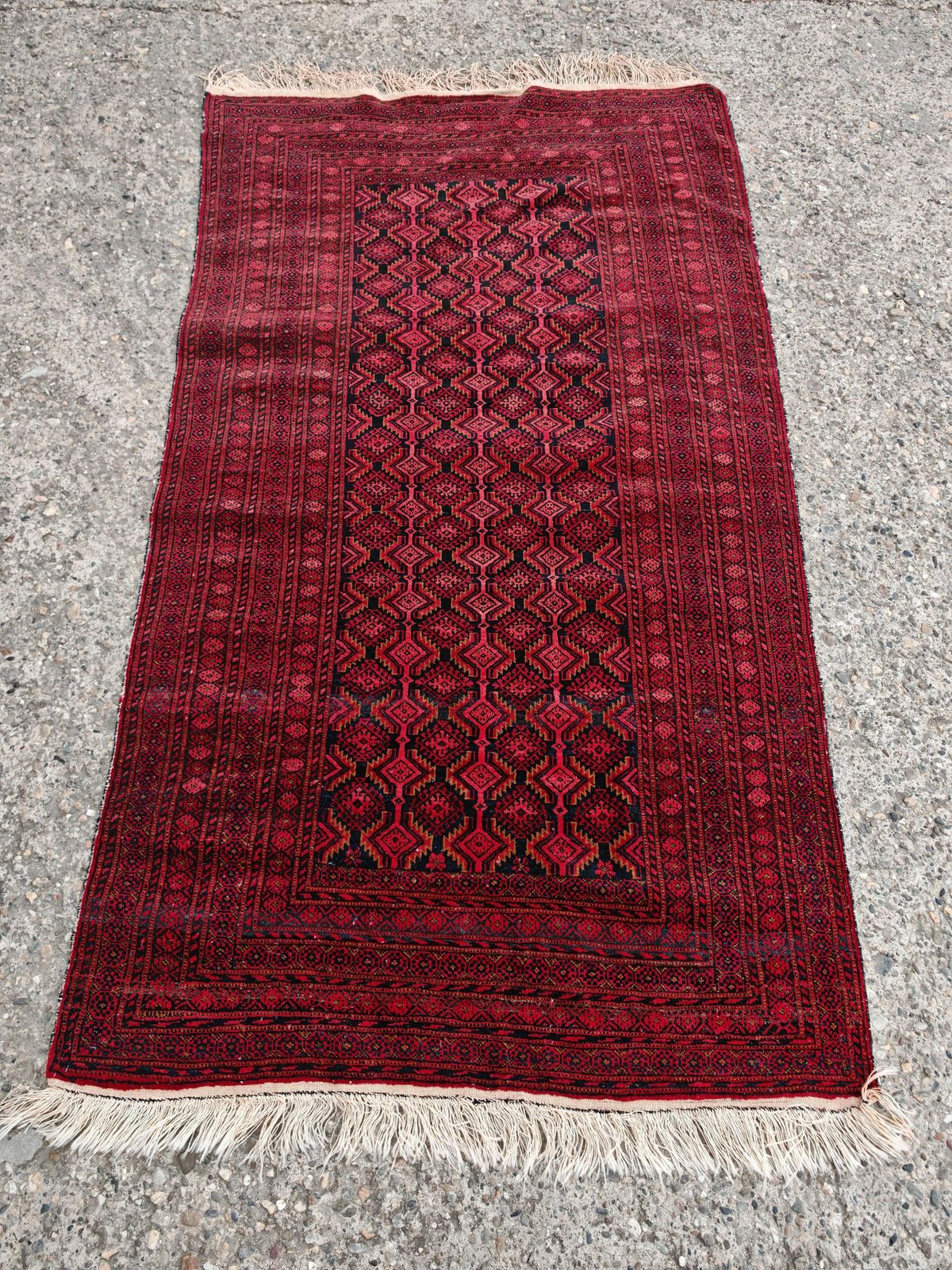 Vintage Hand Knotted Baluch Rug, Natural Dyed Wool, Afghanistan 1960s photo buy