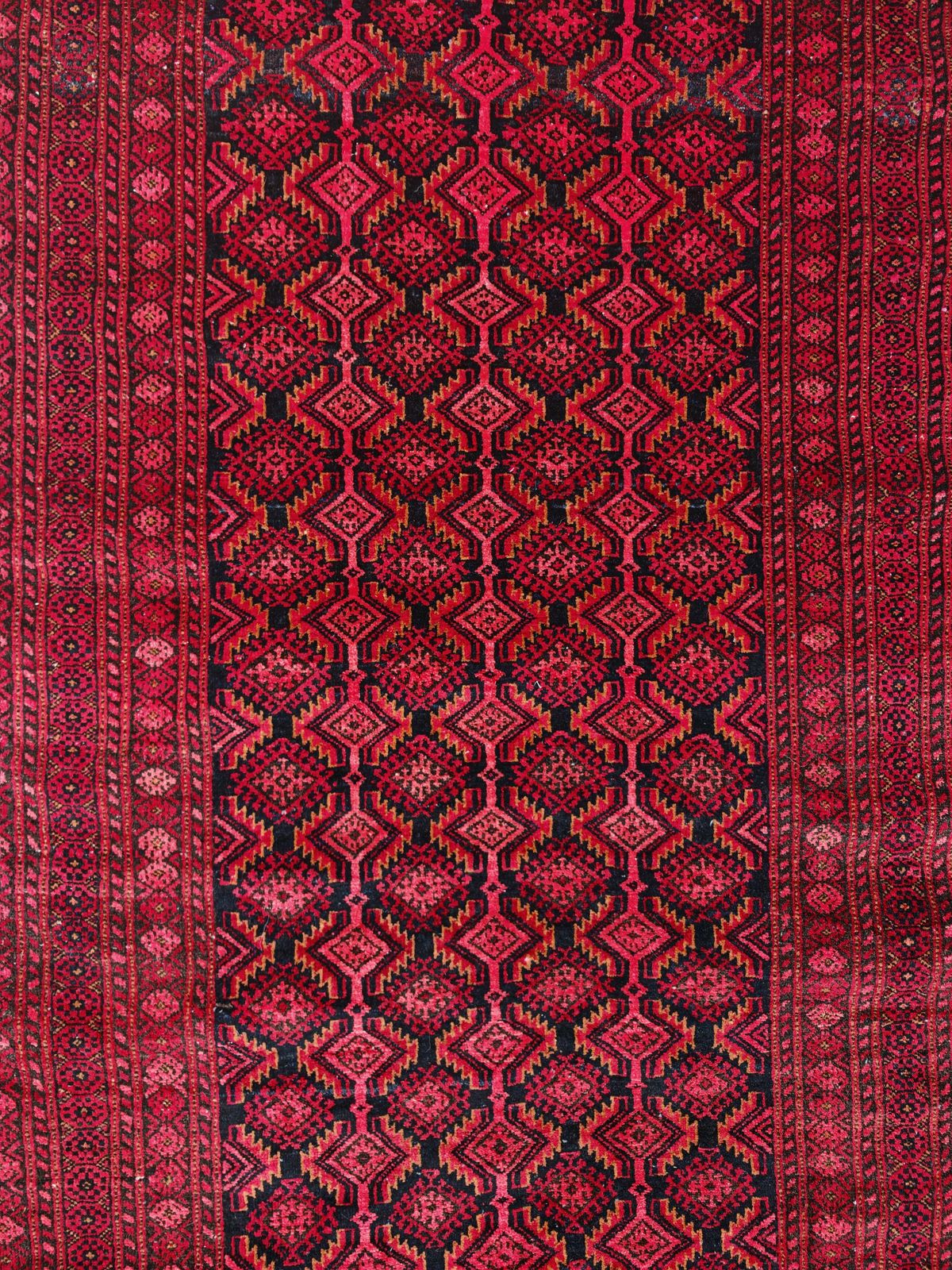 photo furniture Vintage Hand Knotted Baluch Rug, Natural Dyed Wool, Afghanistan 1960s