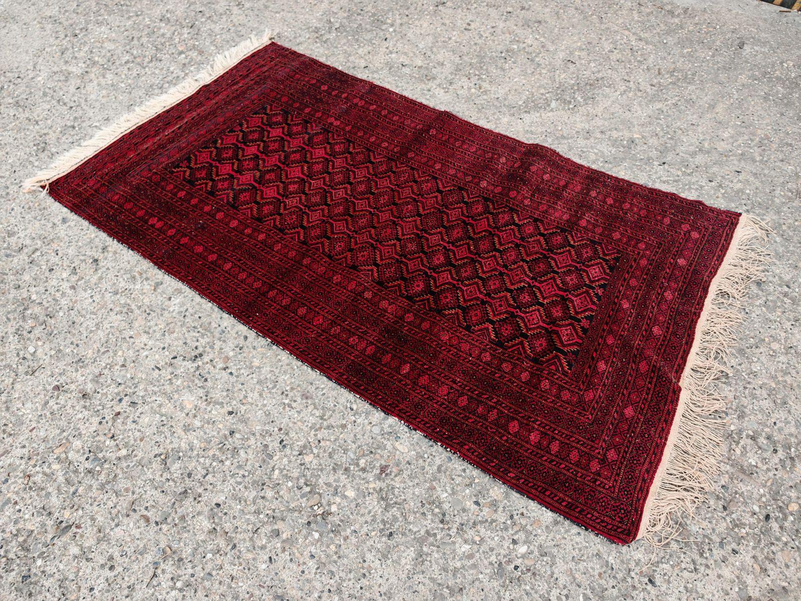 photo for sale Vintage Hand Knotted Baluch Rug, Natural Dyed Wool, Afghanistan 1960s