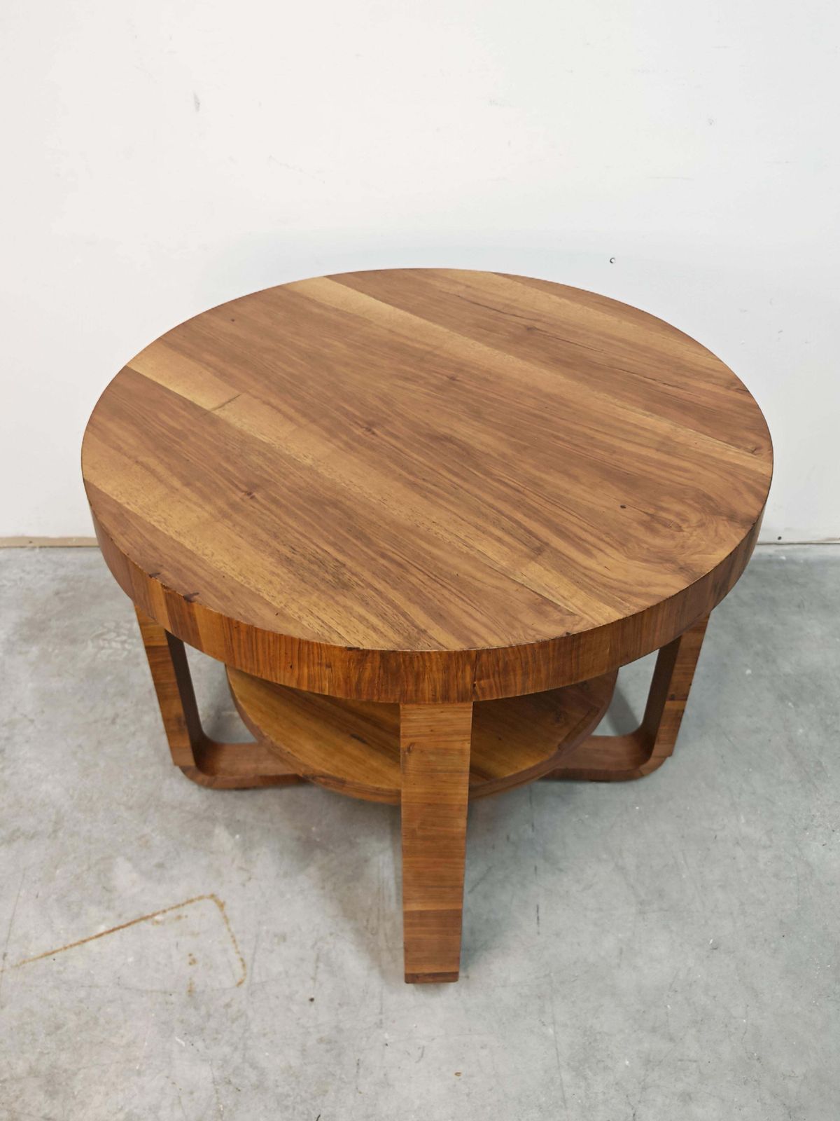 Art Deco 2 Tier Occasional Table In Walnut, France 1930s photo 4300.0