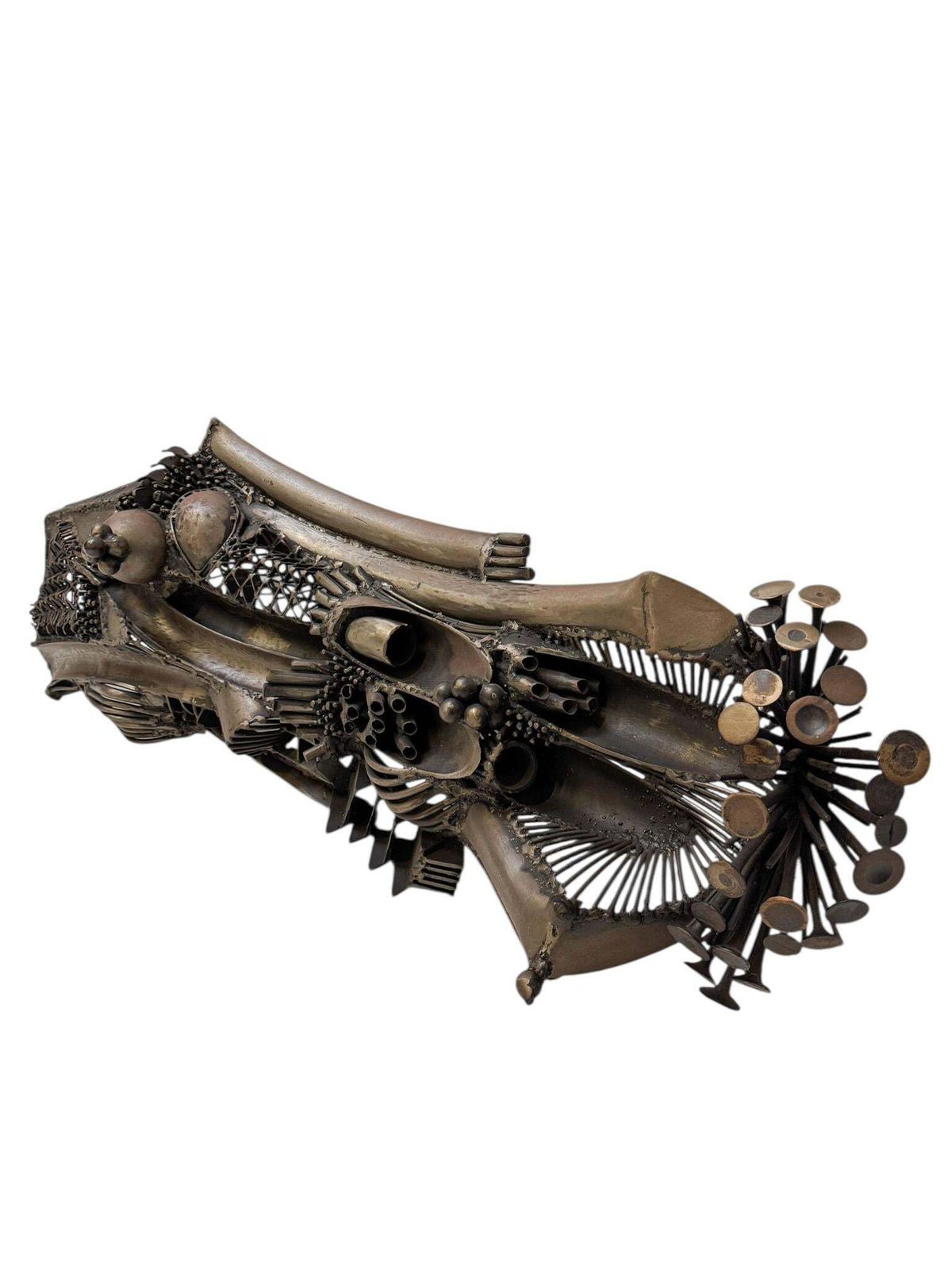 Brutalist Patinated Metal Abstract Sculpture By Frans De Boer Lichtveld, 1964 photo Art