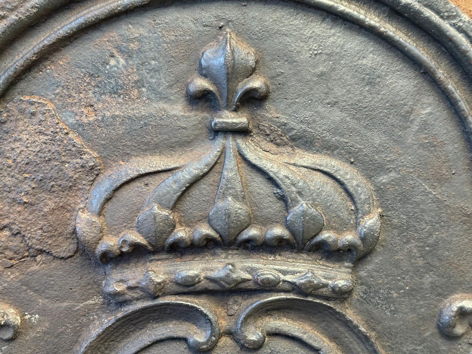 20th Century French 'Arms Of France' Fireback / Backsplash In Louis XV Style photo buy