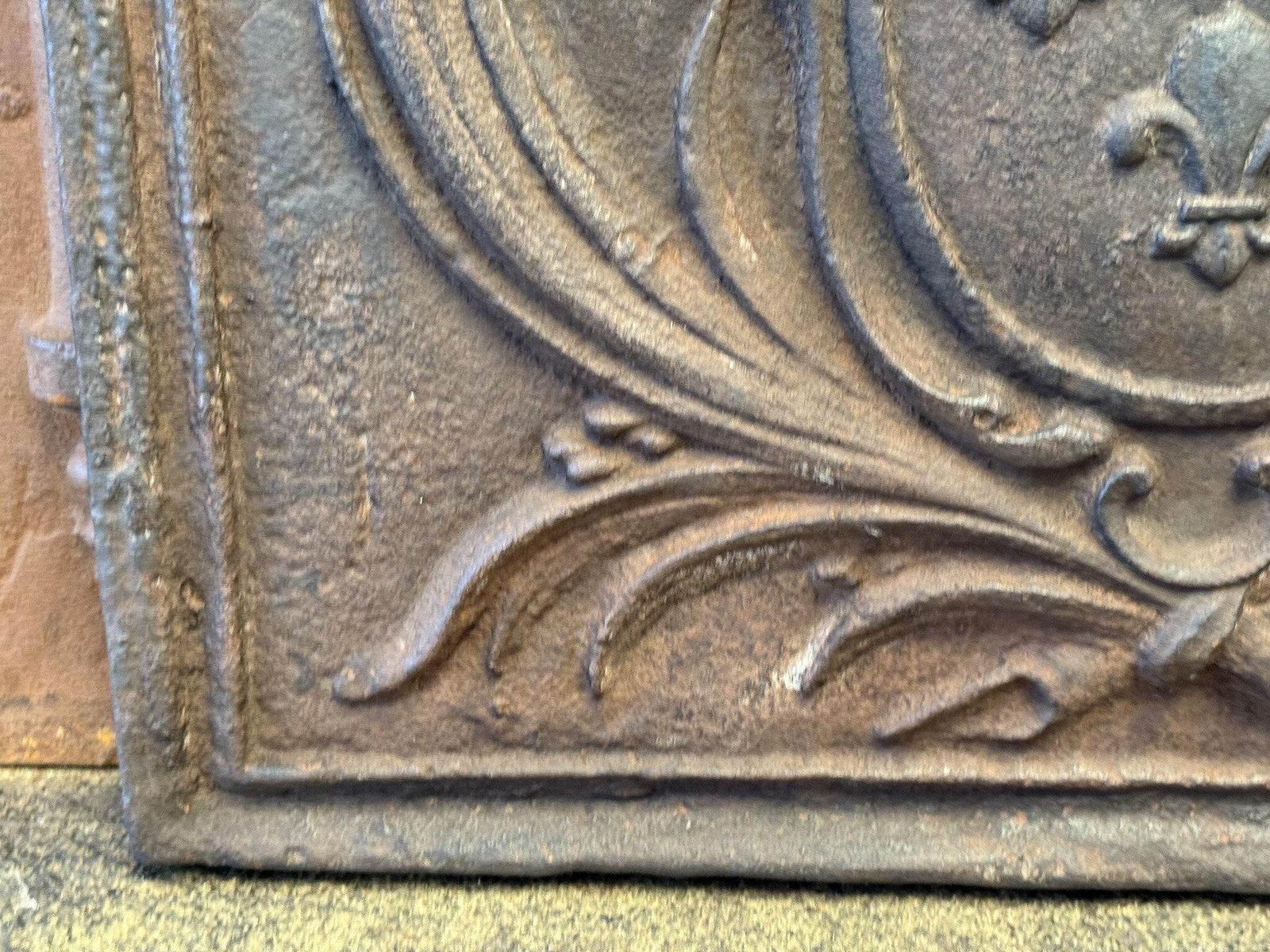 1129.0 20th Century French 'Arms Of France' Fireback / Backsplash In Louis XV Style photo