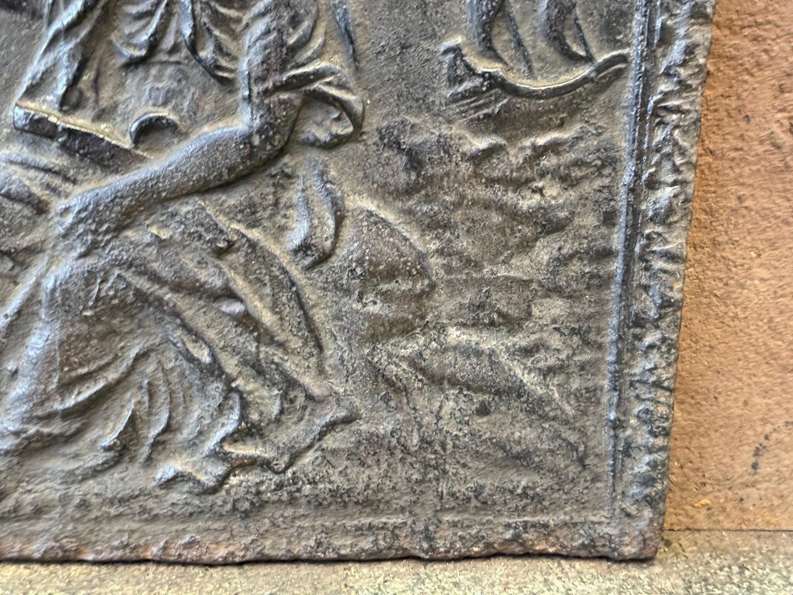 photo for sale 19th Century French Fireback / Backsplash 'Allegory Of Navigation'