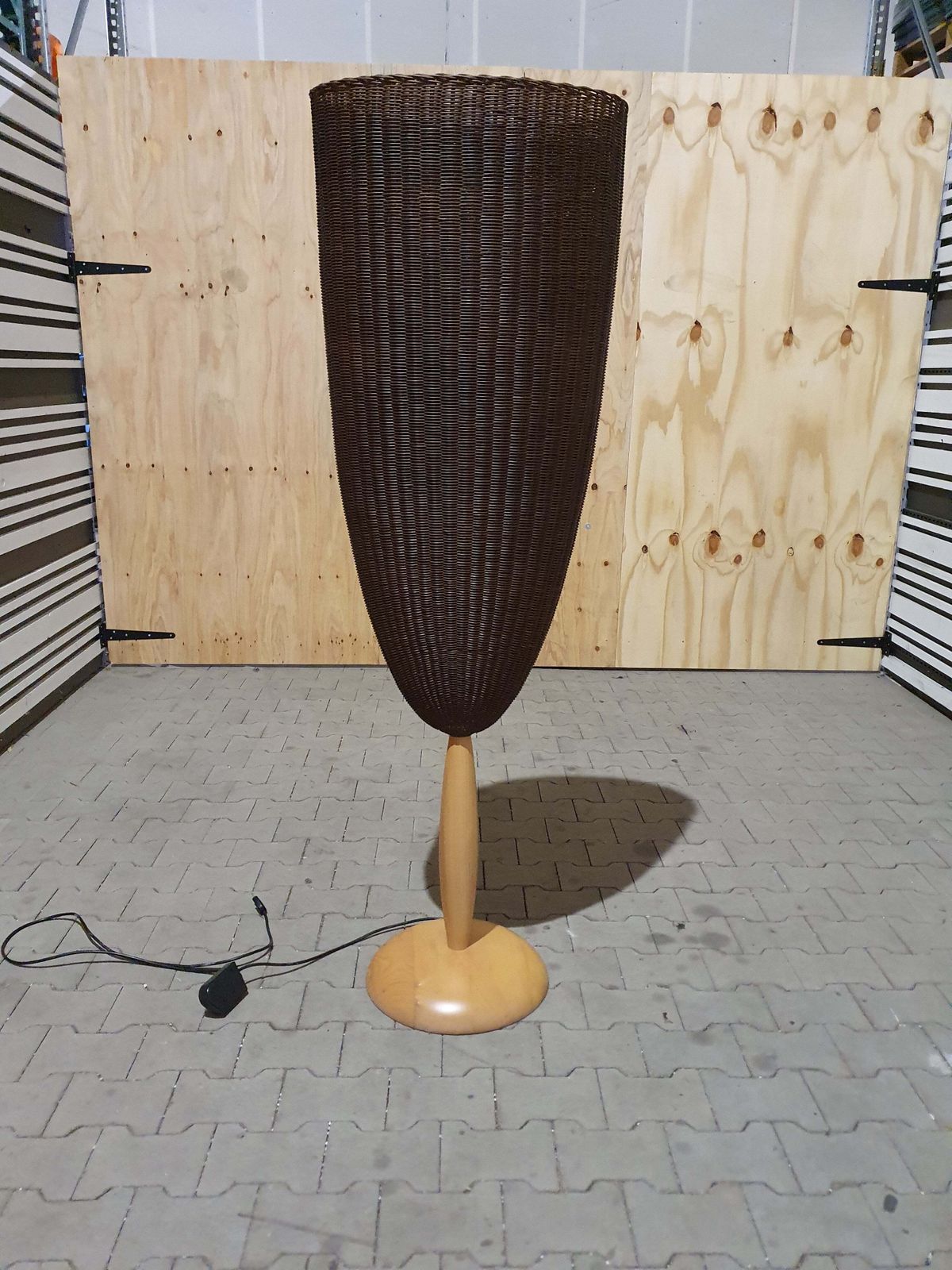 photo vinterior Marco Agnoli For Pierantonio Bonacina / Flûte / 2 X / Xl 180 Cm Wicker Floor Lamps From 1991