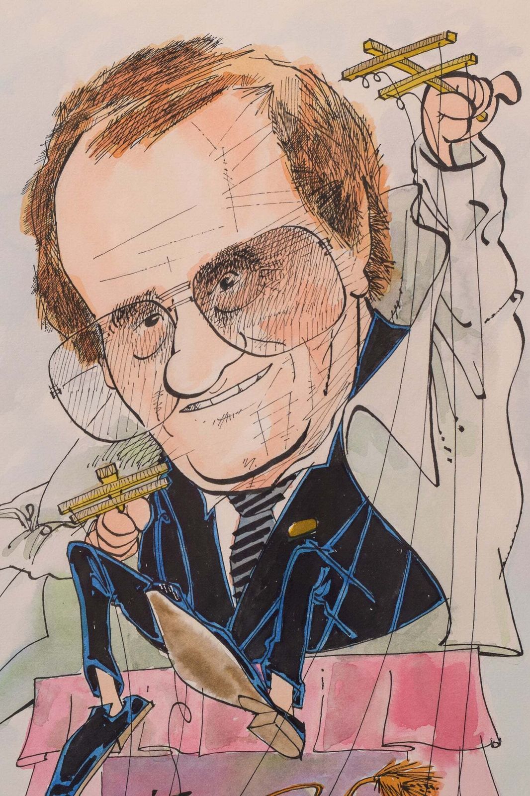 Caricature Of A Puppet Master   Jaume Paltre photo for sale
