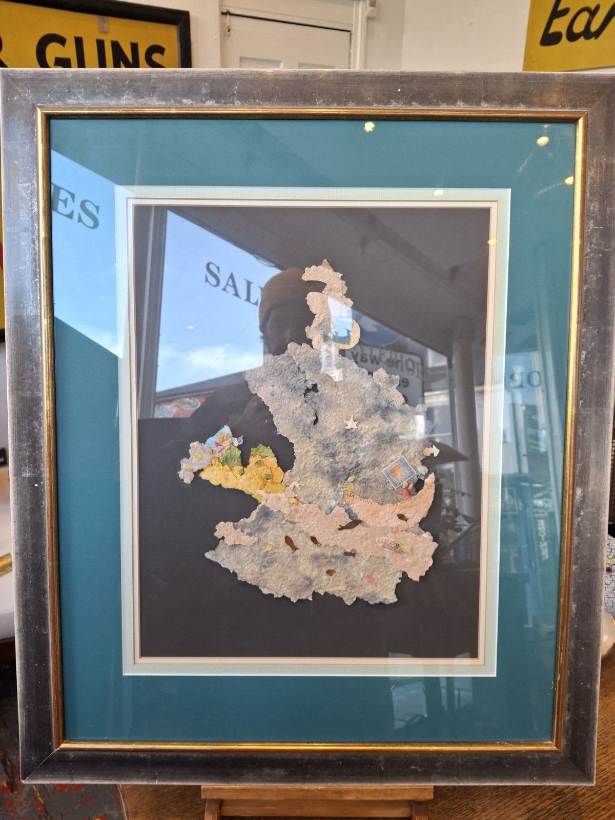 Late 20th Century Framed Mixed Media Artwork Collage photo Art