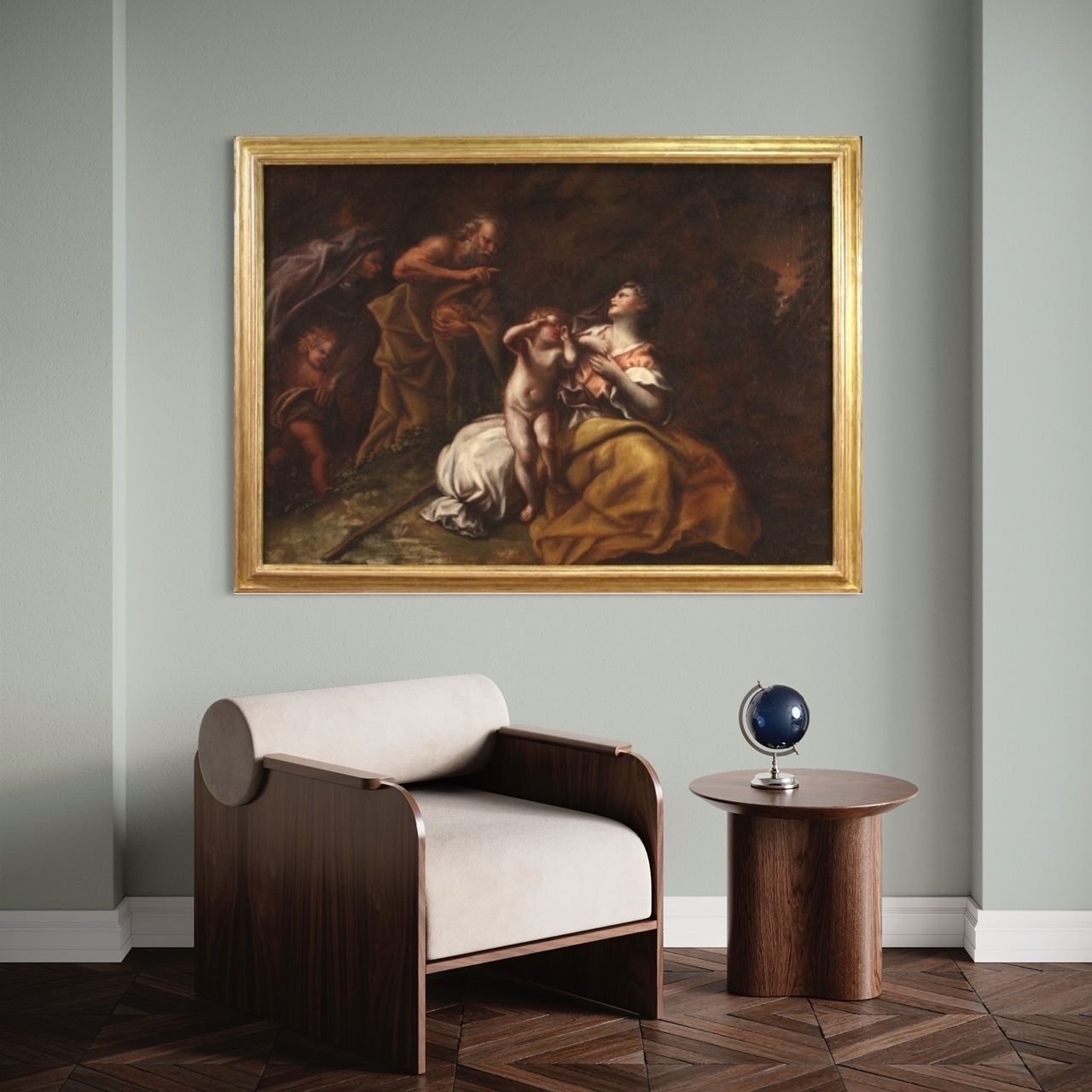 photo furniture Great 17th Century Painting, Abraham Sending Away Hagar And Ishmael