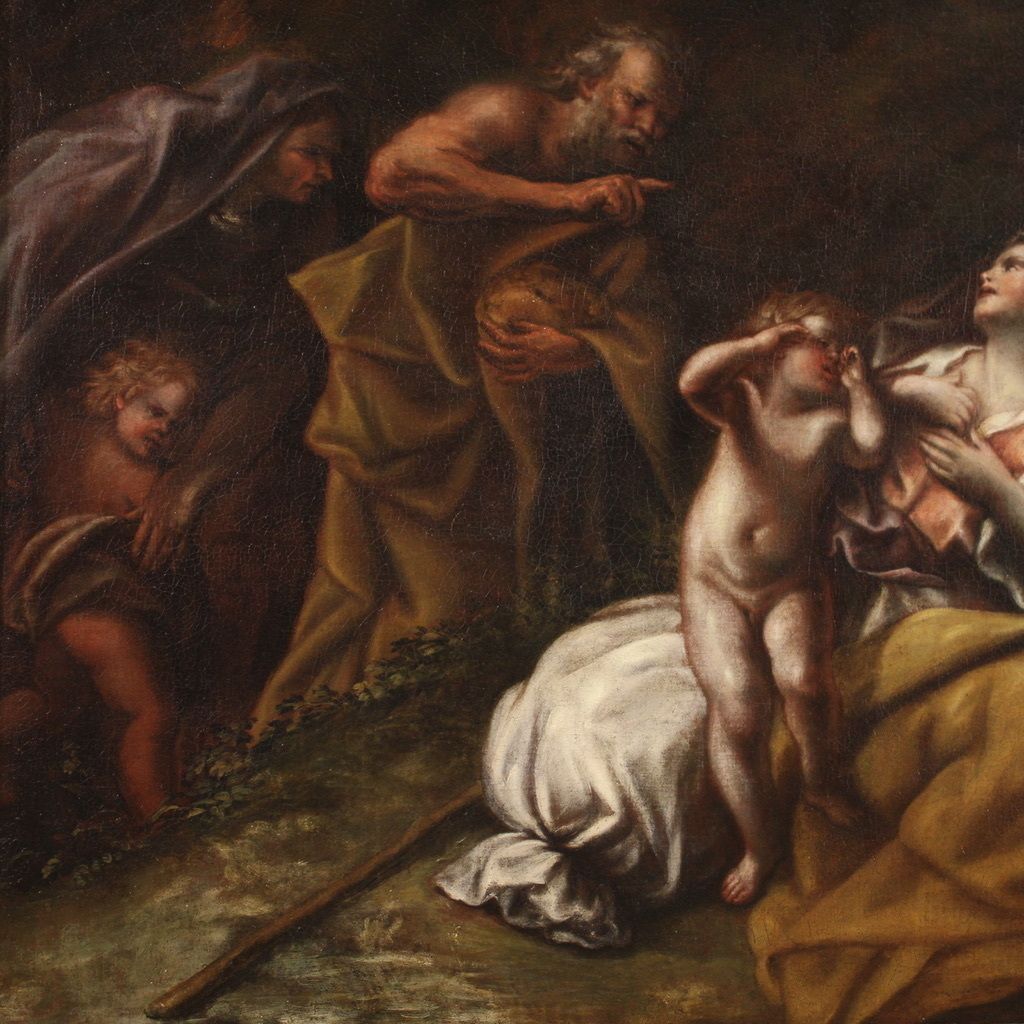 photo vinterior Great 17th Century Painting, Abraham Sending Away Hagar And Ishmael