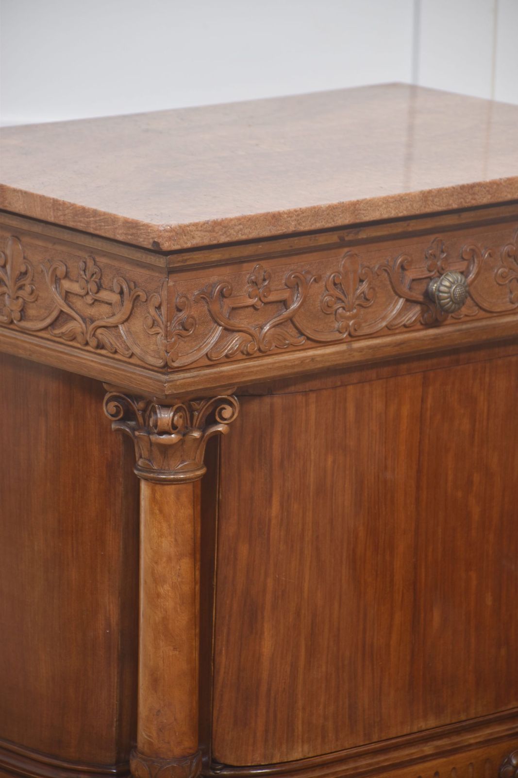 Pair Of Carved Mahogany Bedside Cabinets photo buy